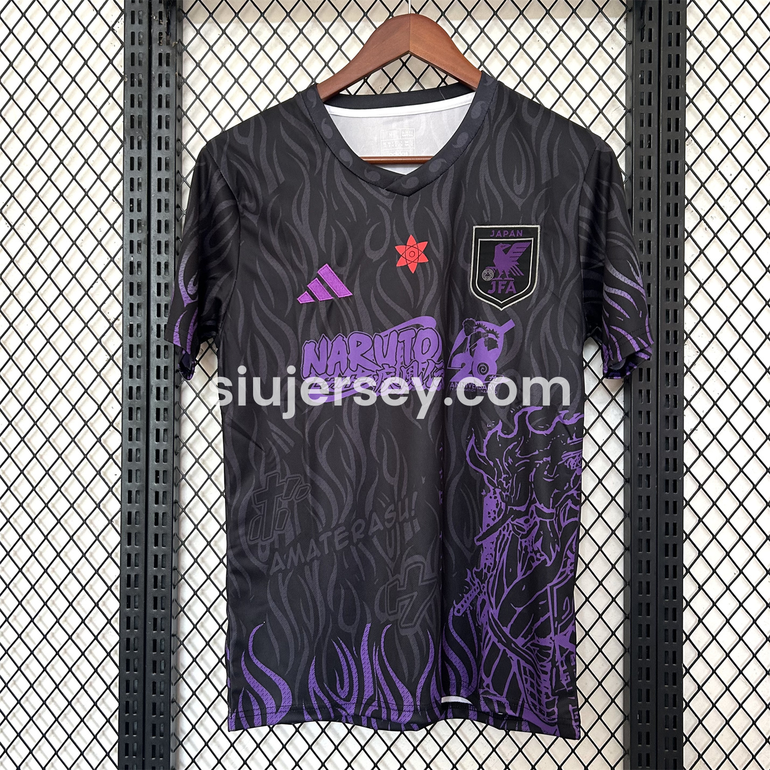SIUjerseys-Japan 25-26 Purple NARUTO 20th Anniversary Black Special Jersey - Fans Version