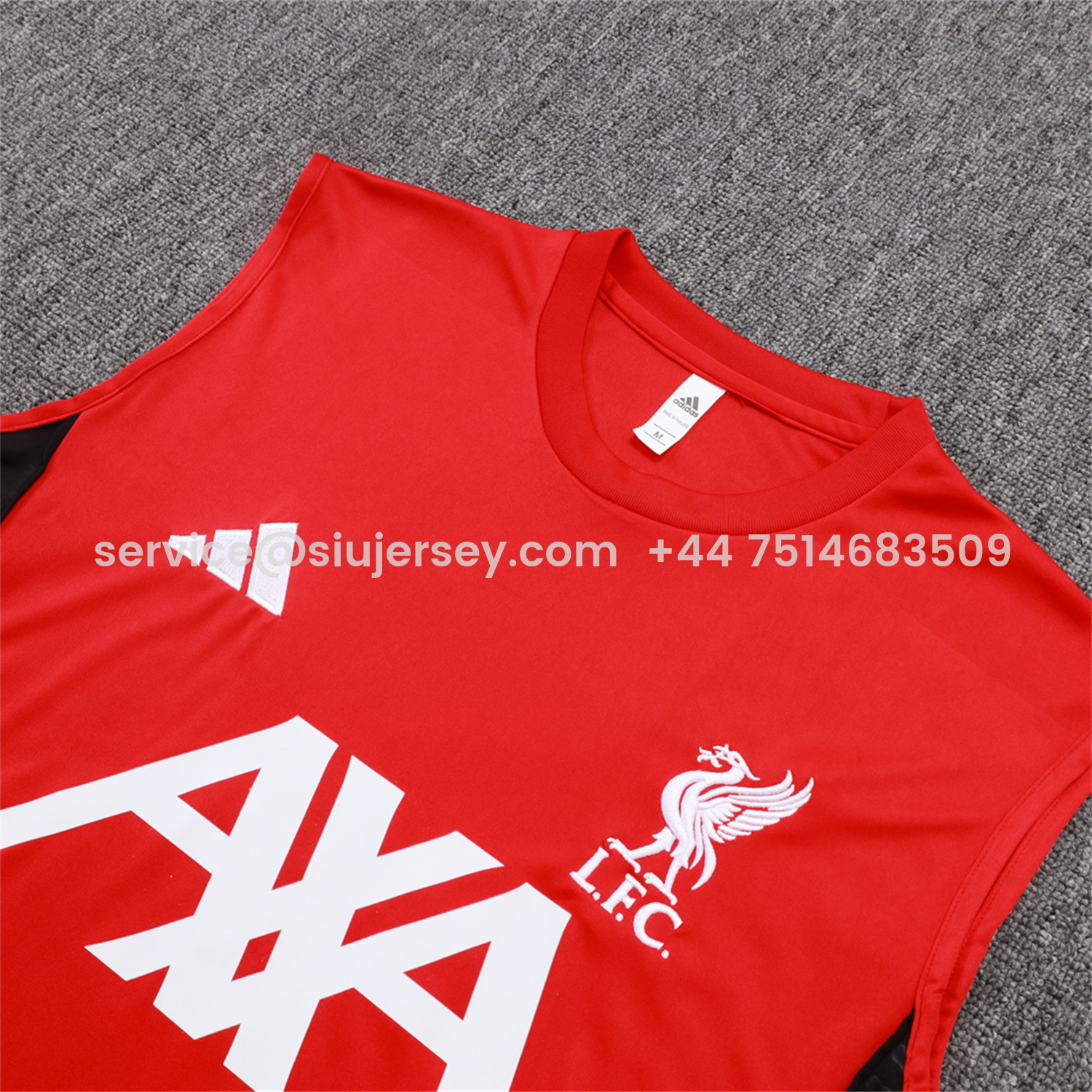 SIUjerseys-Liver.pool 25-26 Vest Training Set - Red Vest & Black Shorts