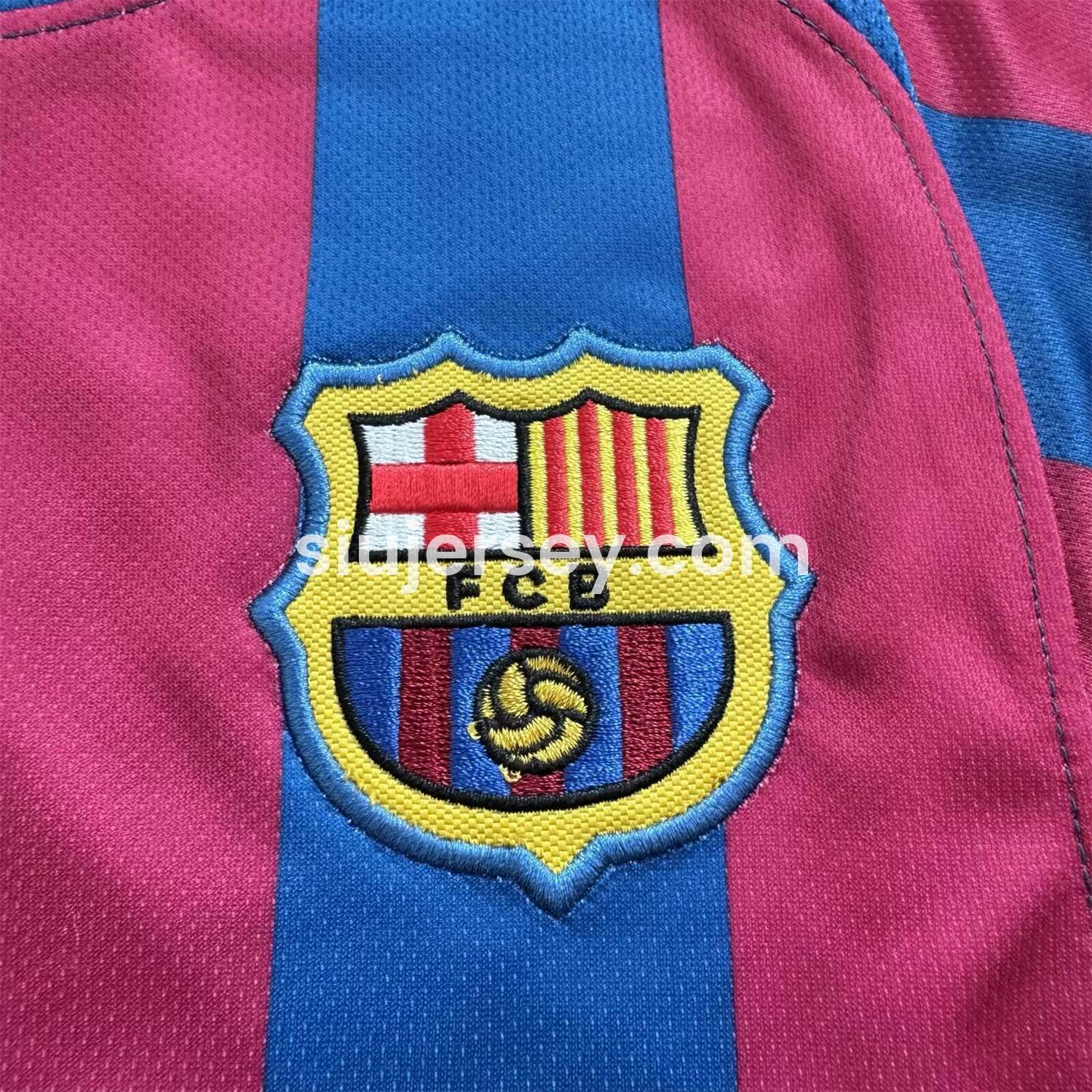 SIUjerseys-Retro Barcelona 06-07 Home Long Sleeve Kids Kit