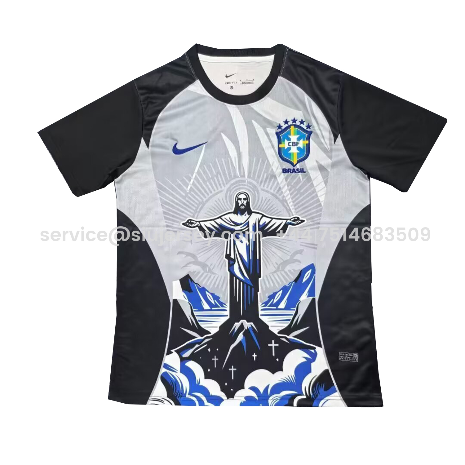 SIUjerseys-Brazil 25-26 Jesus Grey And Black Jersey - Fans Version