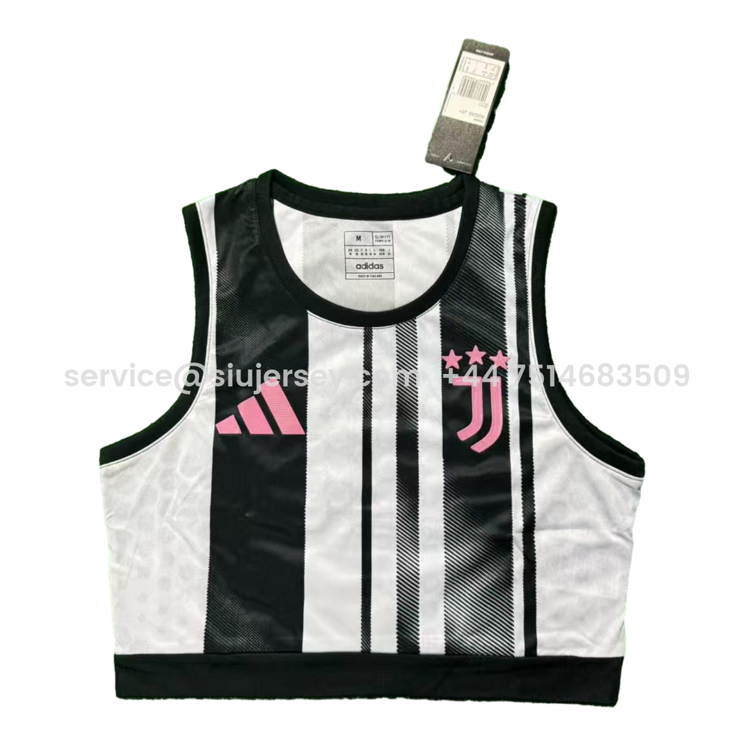 SIUjerseys-Women's Juventus 25-26 Home Black And White Yoga Vest