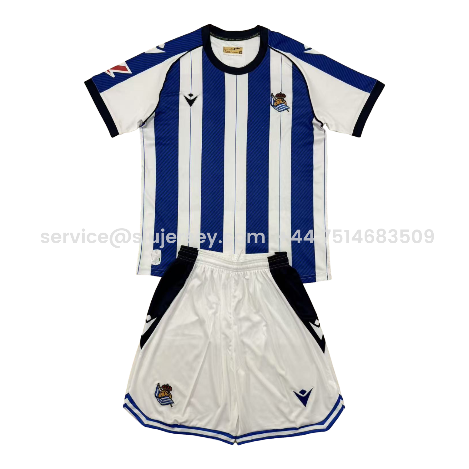 SIUjerseys-Real Sociedad 25-26 Home Men's Adult Jersey Set - Fans Version