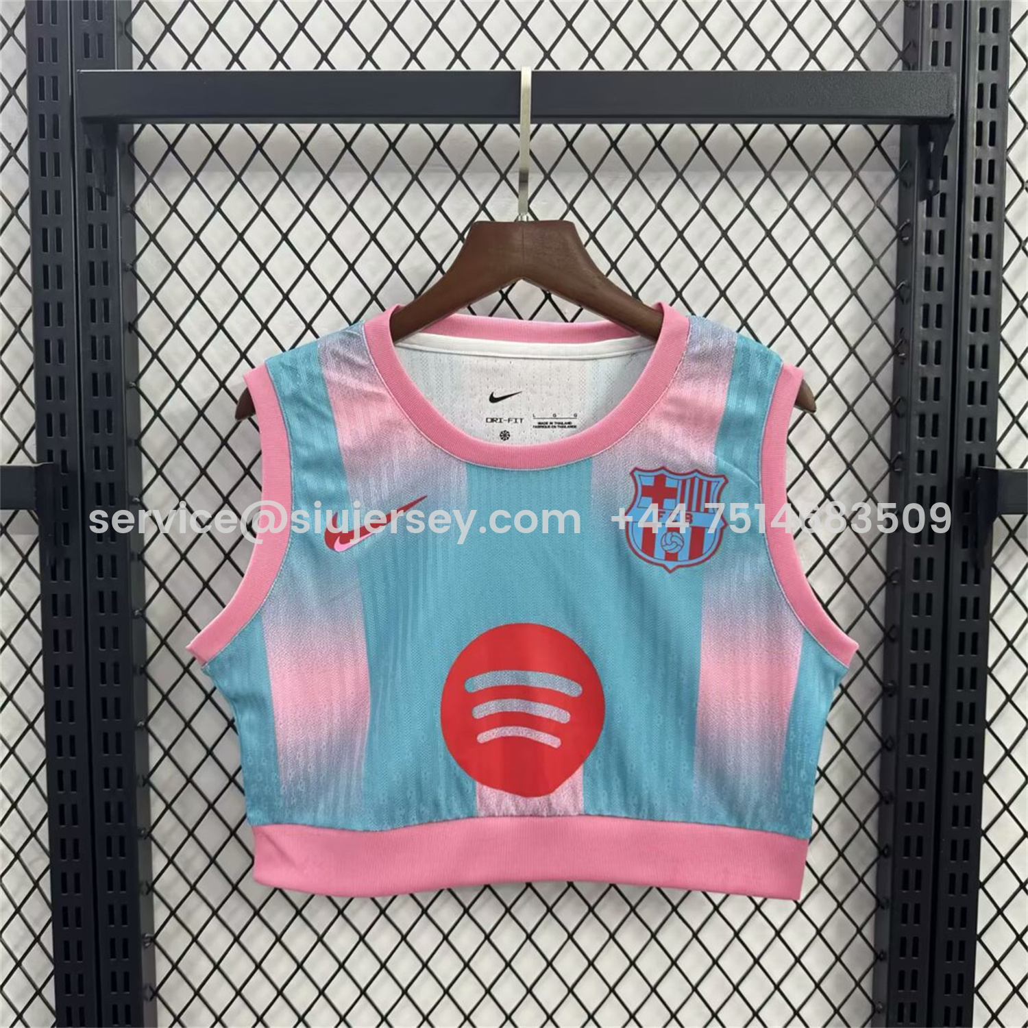 SIUjerseys-Women's Barcelona 25-26 Blue Pink Yoga Vest