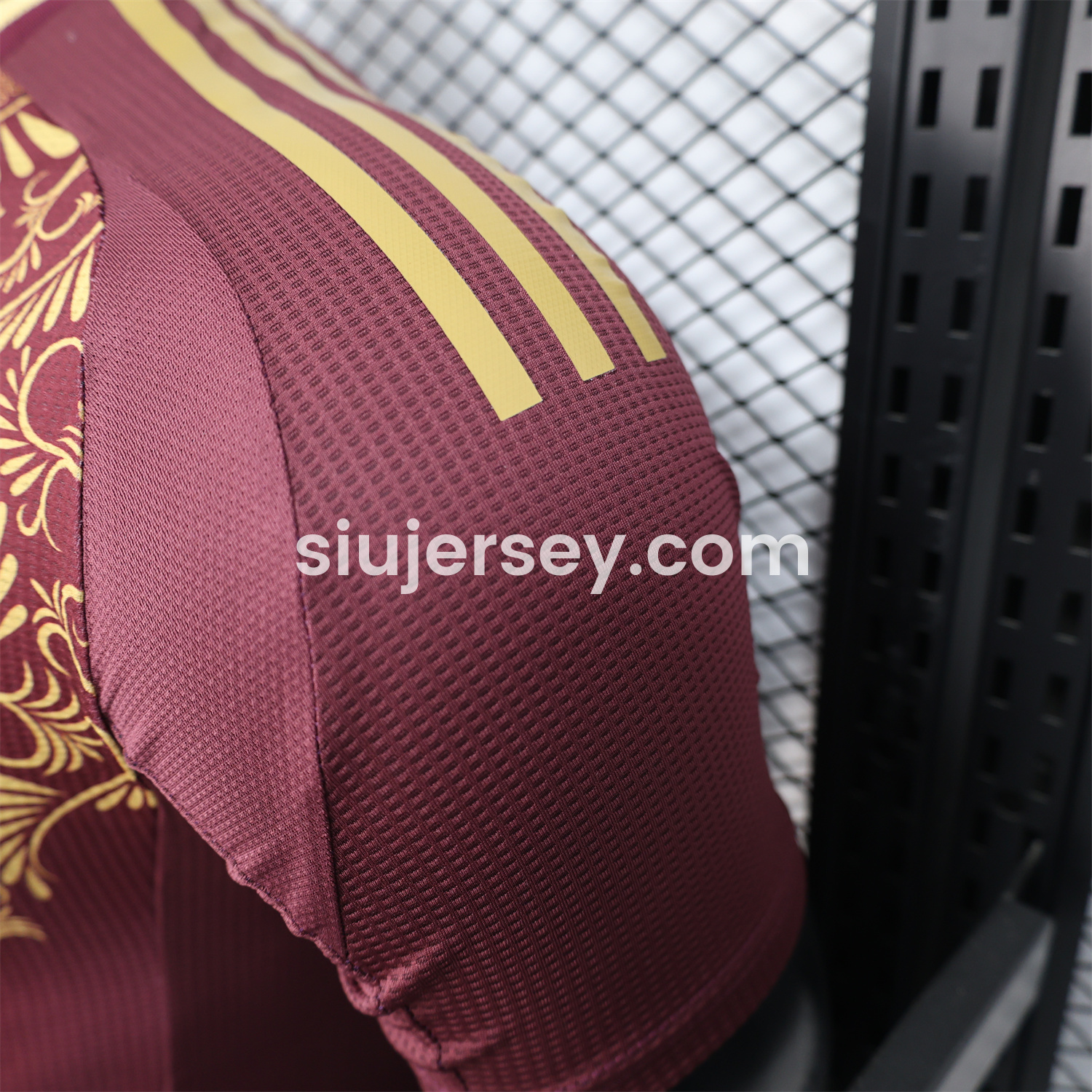 SIUjerseys-Algeria 25-26 Burgundy Jersey with Chest Pattern Decoration - Player Version