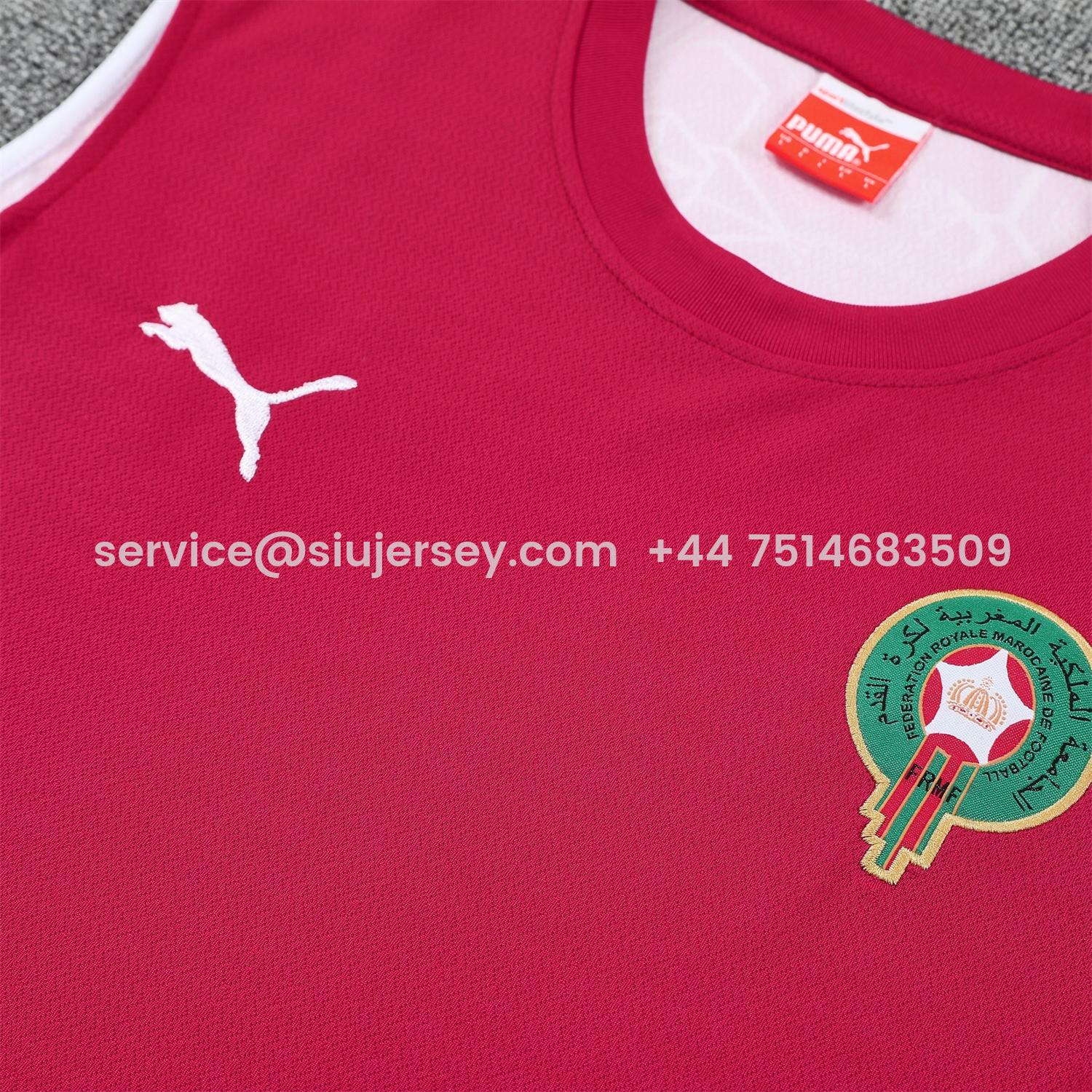 SIUjerseys-Morocco 2026 Vest Training Set - Red Top and Green Shorts