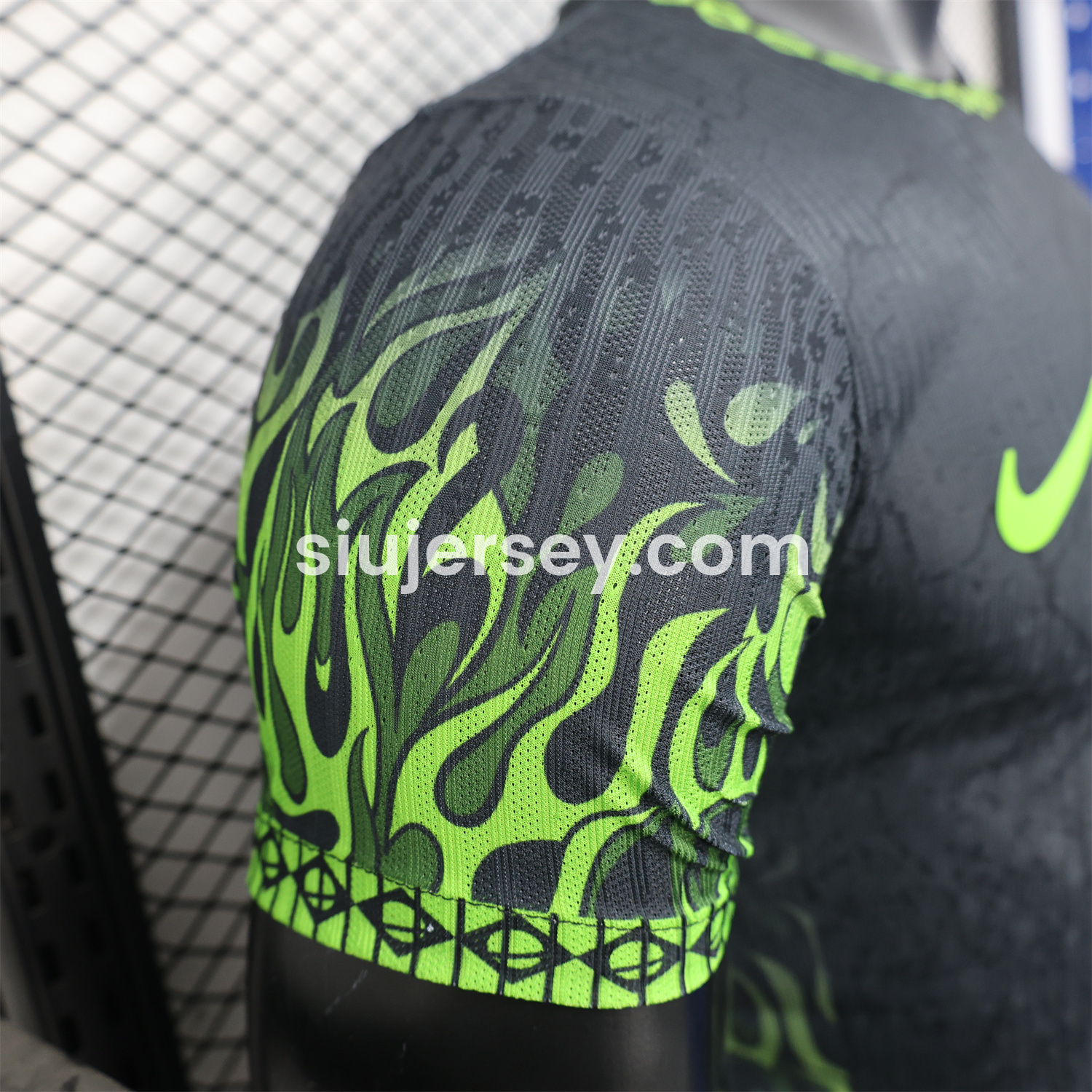 SIUjerseys-Brazil 2025 Green Fire Black Special Edition Jersey - Player Version