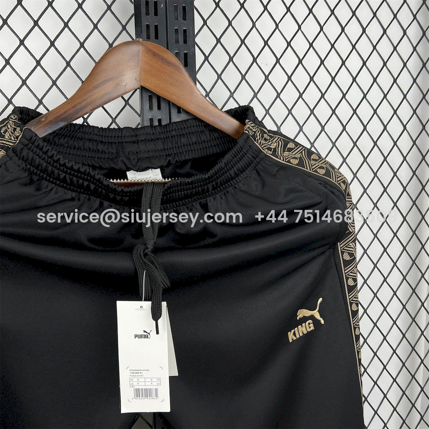 SIUjerseys-Portugal 25-26 Eusebio Special Windbreaker Training Set - Black White Top and Pants