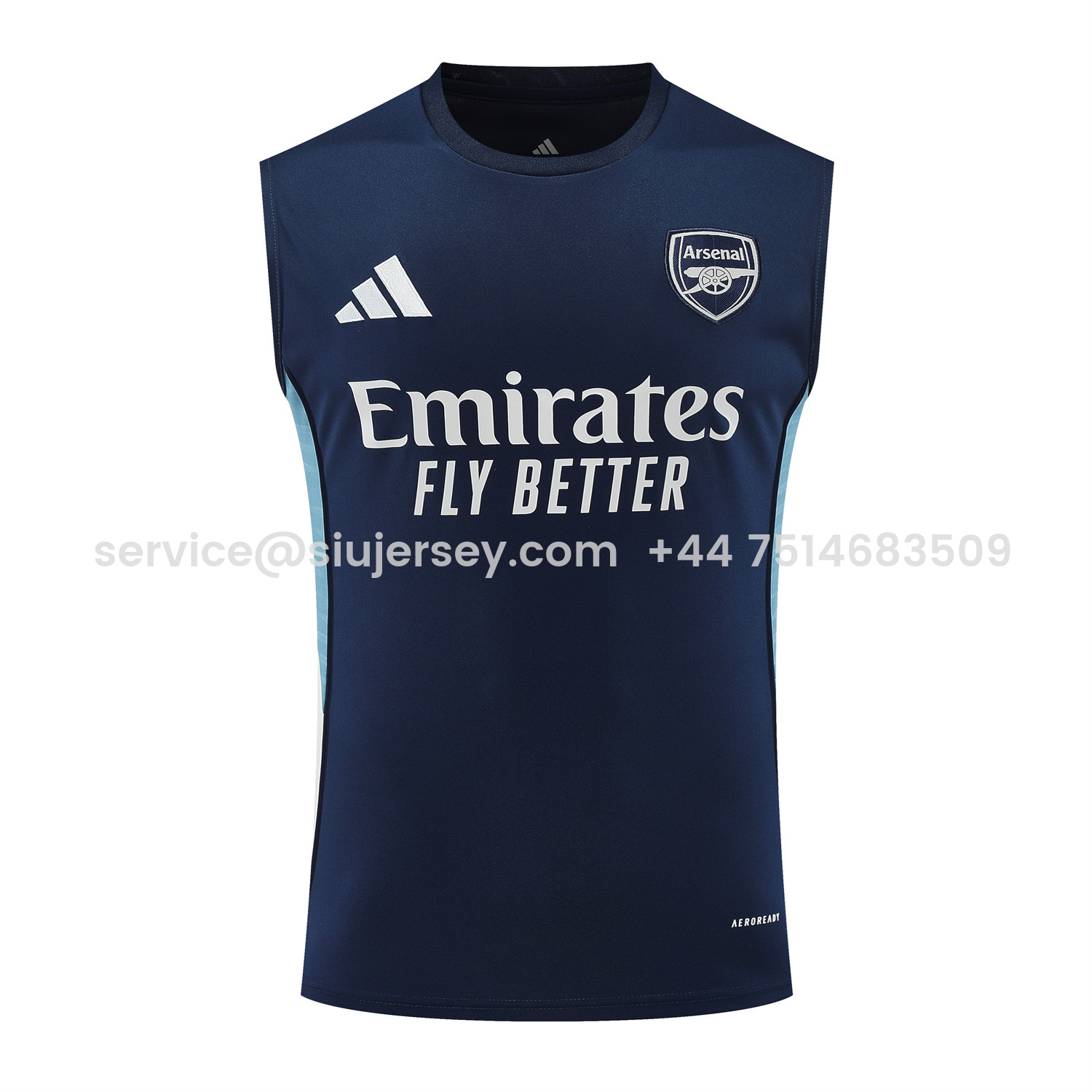 SIUjerseys-Arsenal 25-26 Vest Training Set - Deep Blue Vest and Shorts