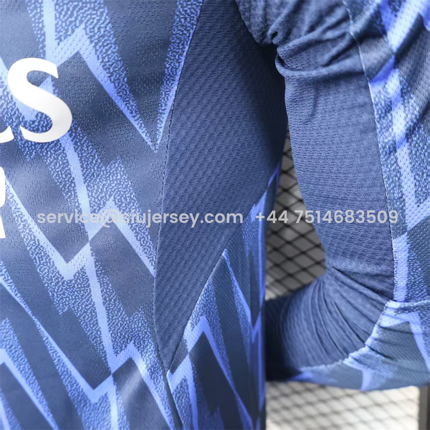 SIUjerseys-Arsenal 25-26 Away Long Blue Jersey - Player Version