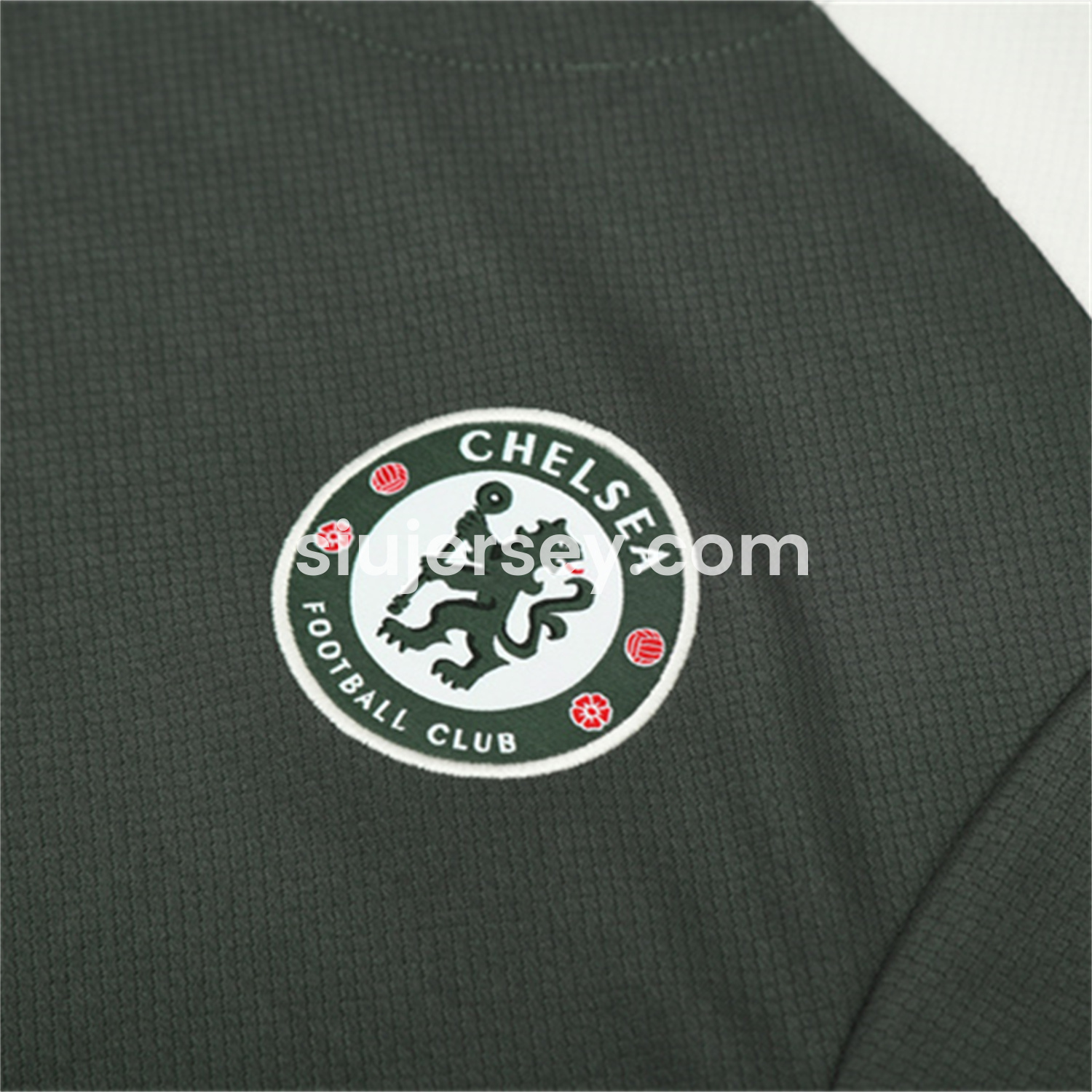 SIUjerseys-C.H.E.L.S.E.A 25-26 Kids Short-Sleeve Training Set - Army Green Top & Army Green Shorts