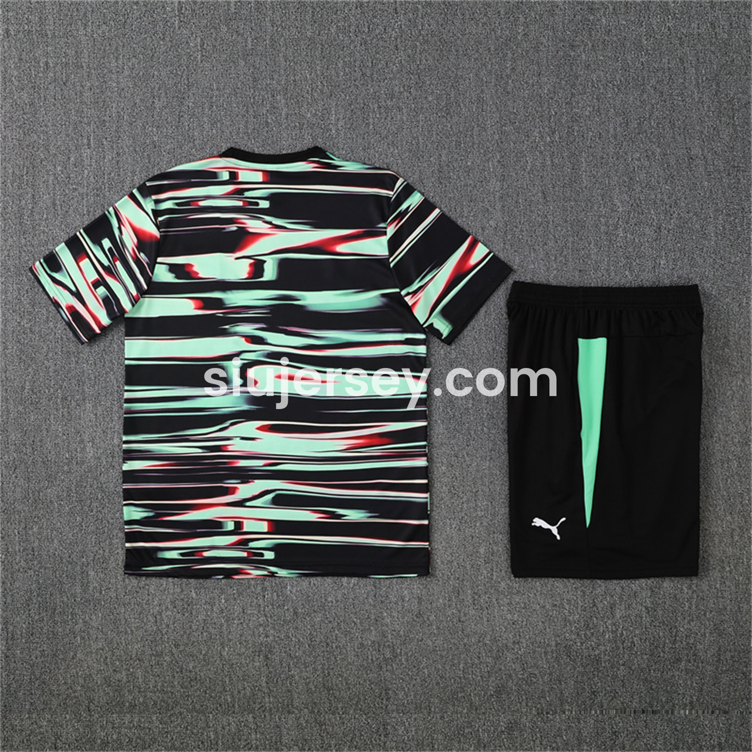 SIUjerseys-Portugal 25-26 Kids Short-Sleeve Training Set - Camouflage top & Black Shorts