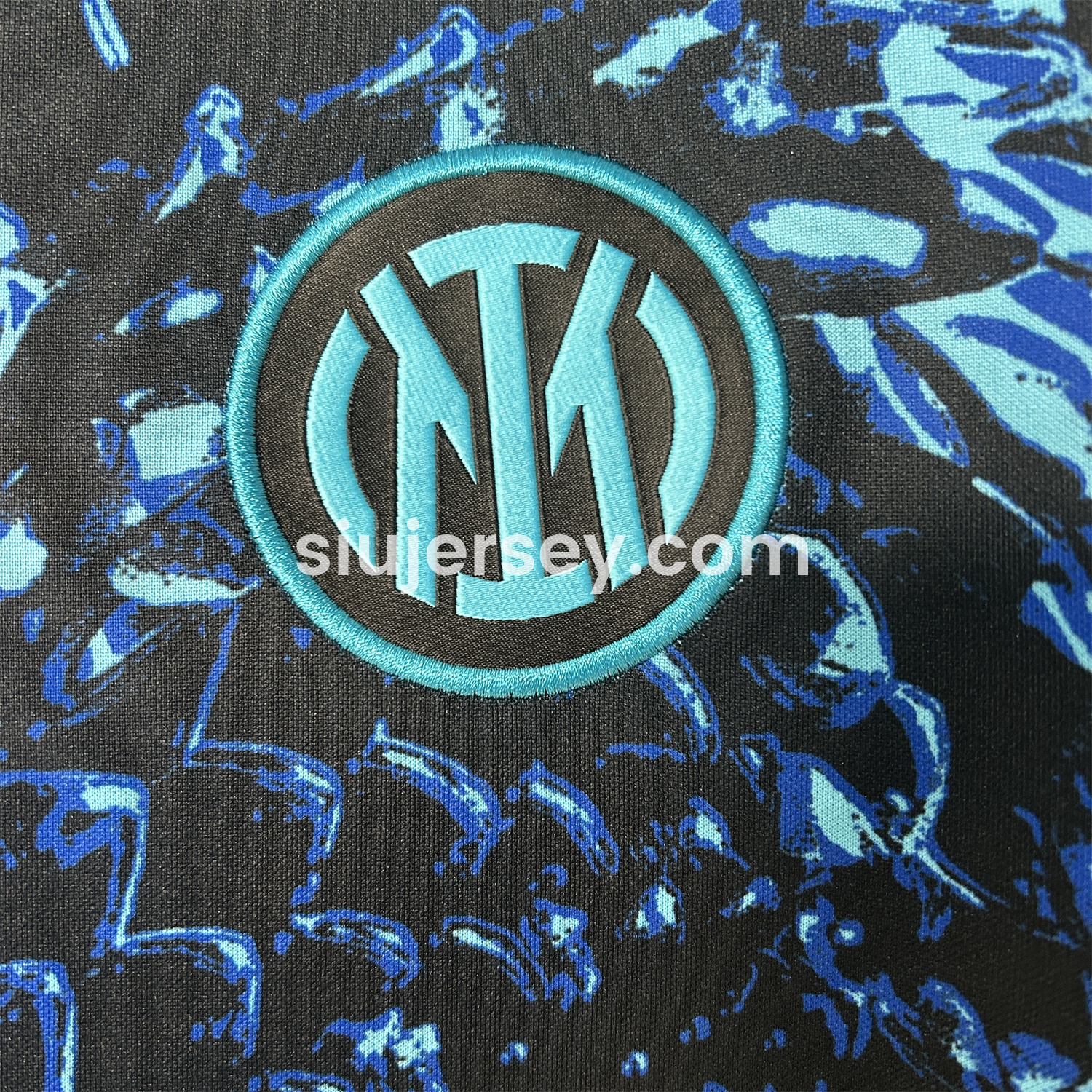SIUjerseys-Inter Milan 25-26 Blue Snake Pattern Pre-Match Training Jersey - Fans Version