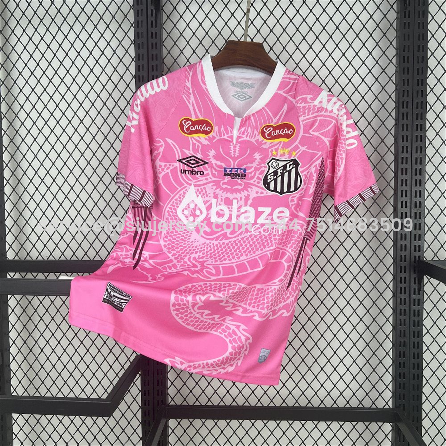 SIUjerseys-Santos 25-26 Pink Special Jersey with Sponsors - Fans Version