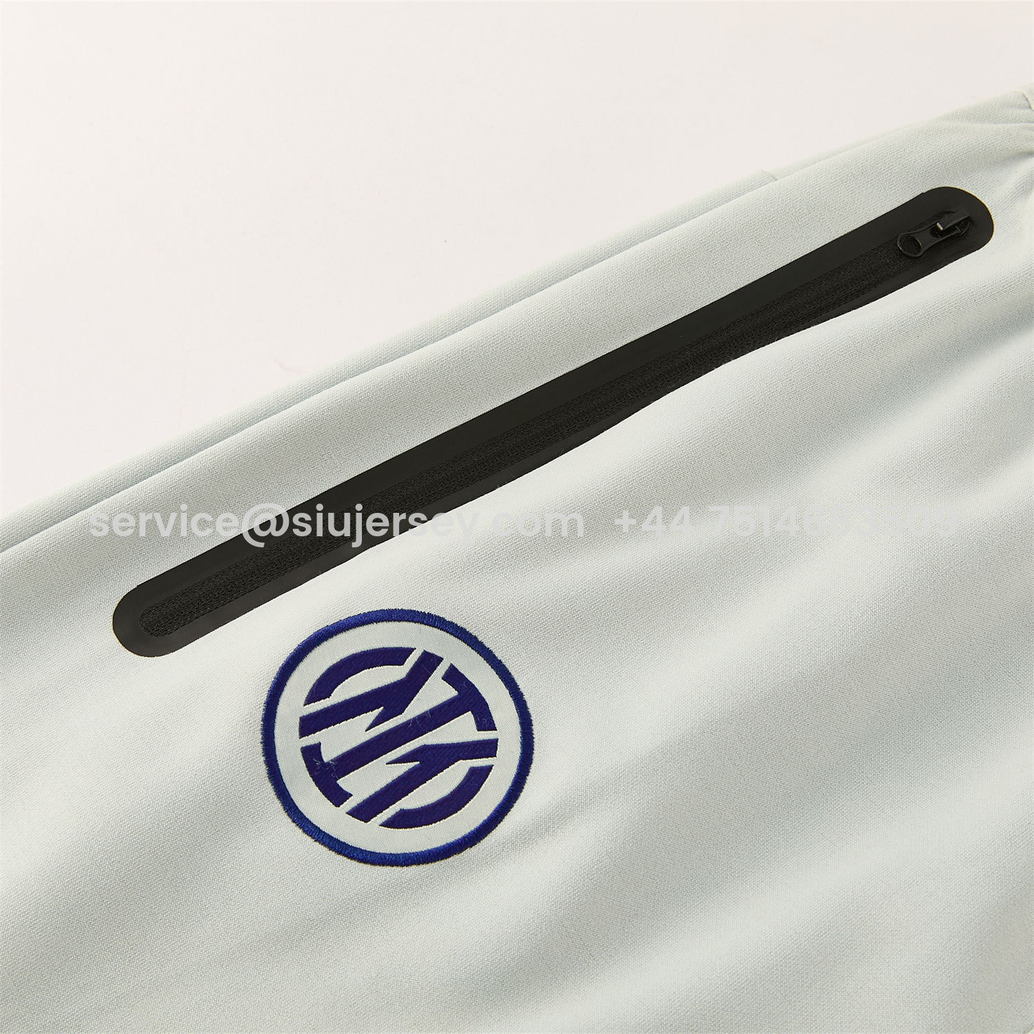 SIUjerseys-Inter Milan 25-26 Hooded Windbreaker Training Set - Grey Green Top & Pants