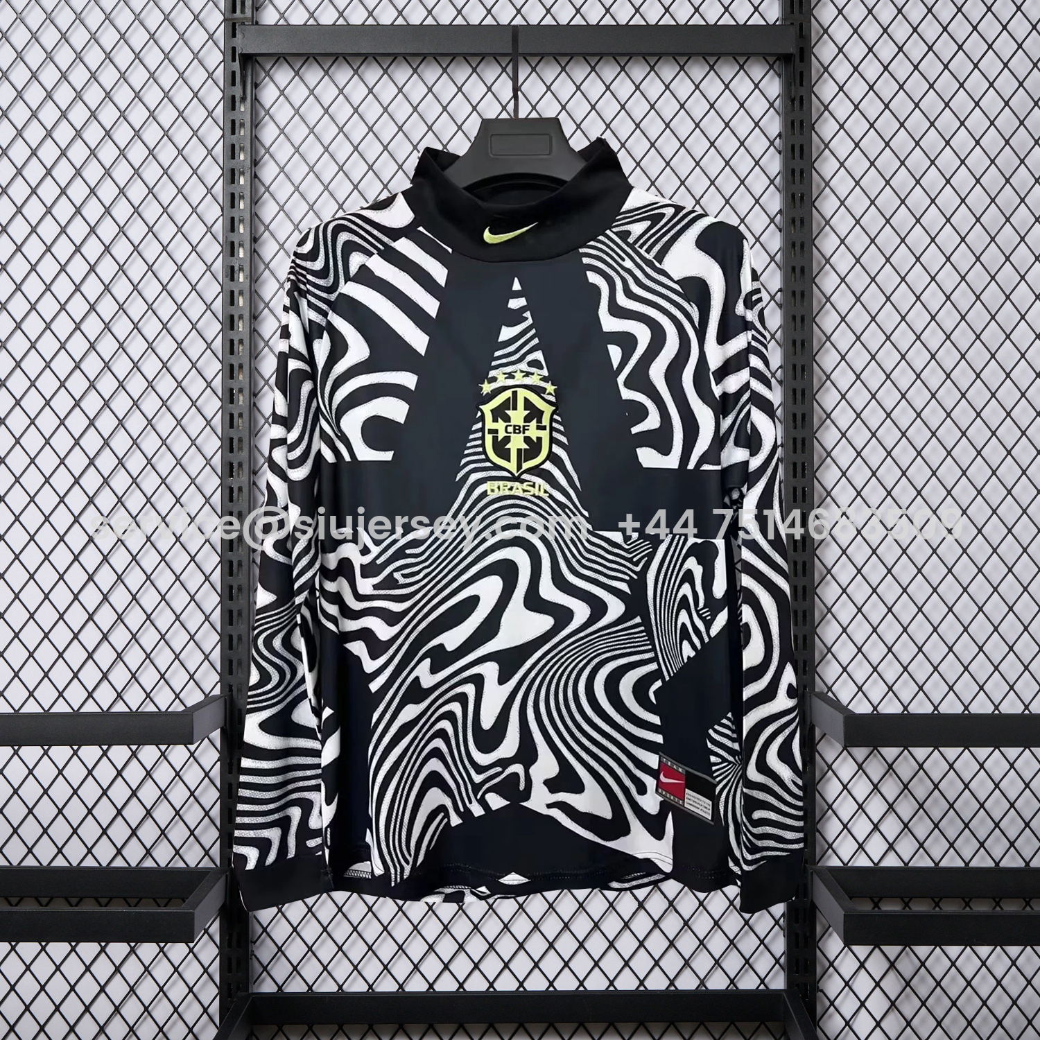 SIUjerseys-Brazil 2026 Hollywood Goalkeeper Special Long Sleeves Jersey - Fans Version