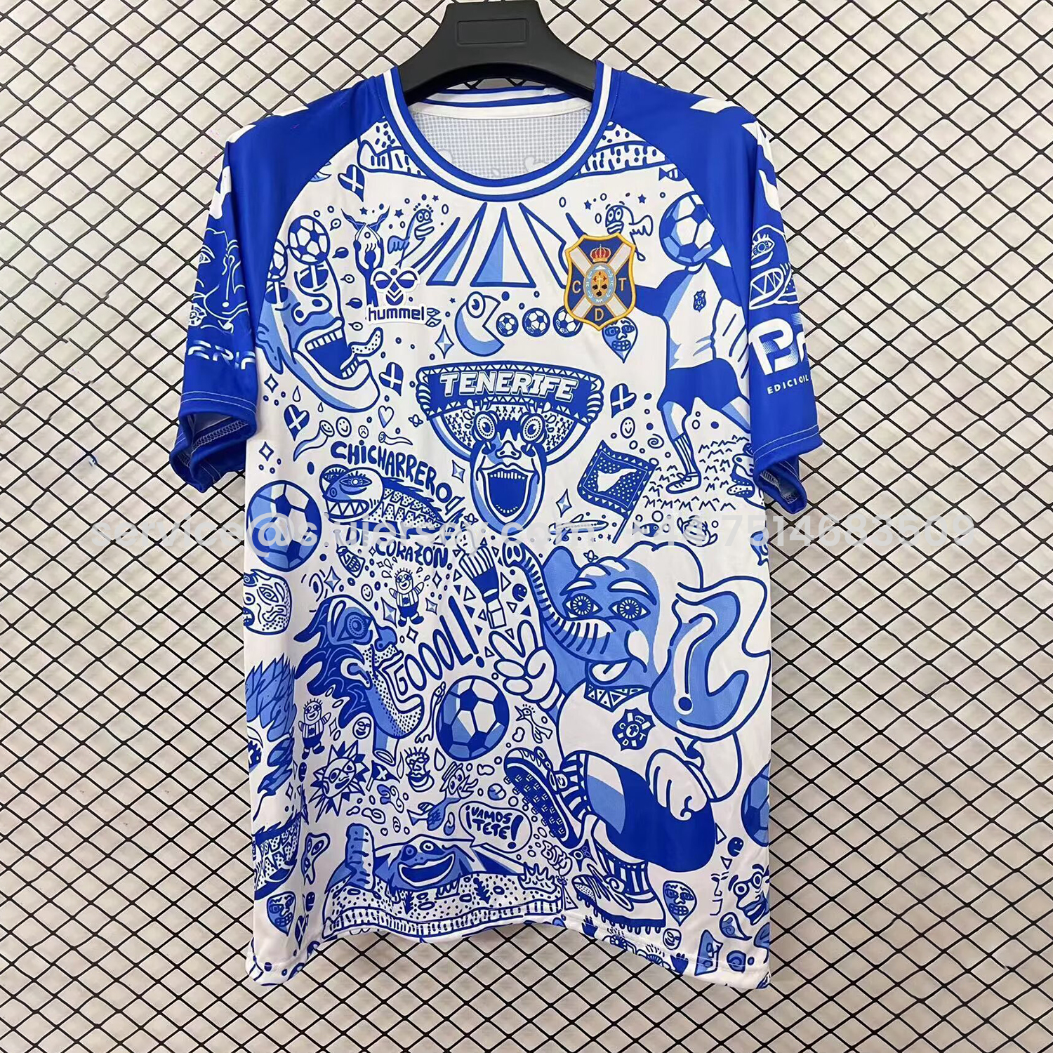 SIUjerseys-Tenerife 25-26 Blue Graffiti Special Edition Jersey - Fans Version