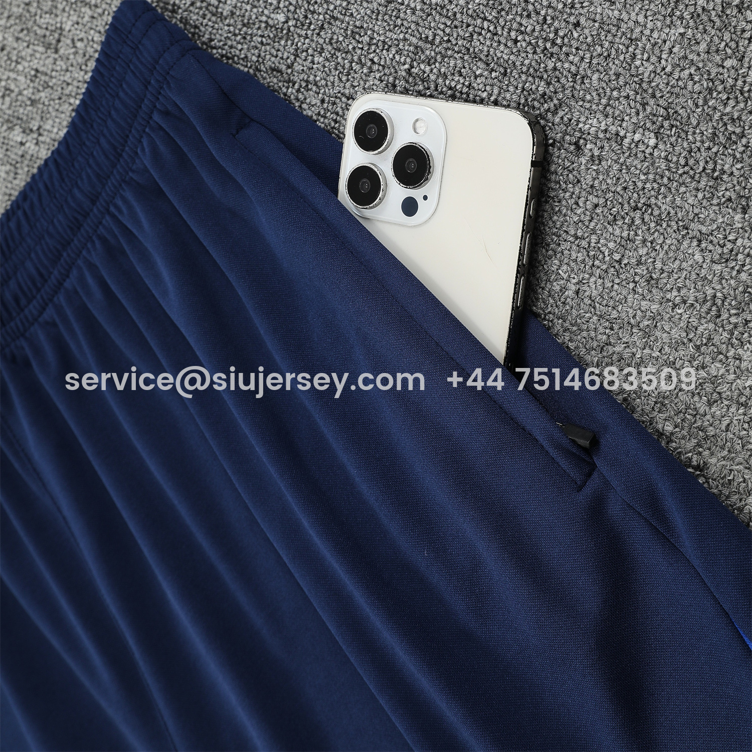 SIUjerseys-Paris Saint-Germain PSG 25-26 Short-Sleeve Training Set - Blue Top & Deep Blue Shorts