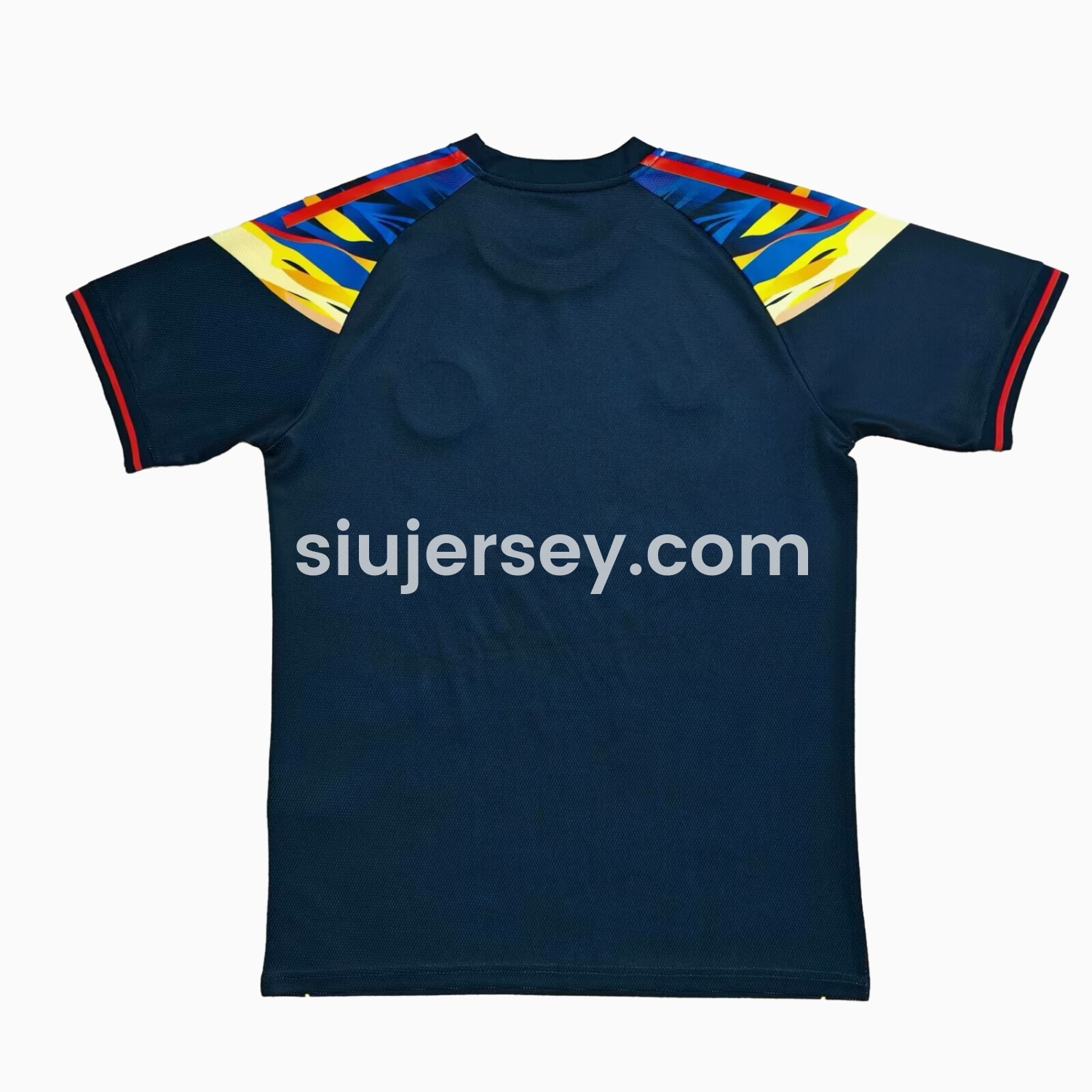 SIUjerseys-Club América 25-26 V-Shaped Camouflage Pattern Deep Blue Jersey - Fans Version