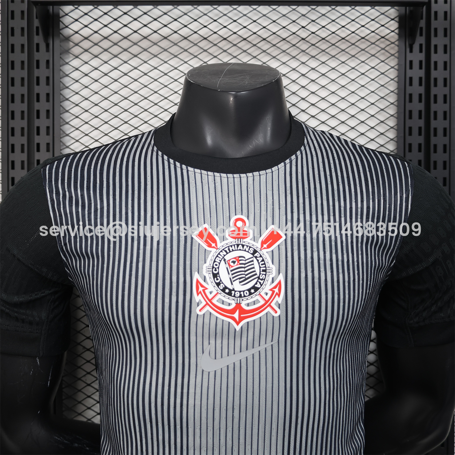 SIUjerseys-Corinthians 25-26 Black Unsponsored Goalkeeper Jersey - Player Version