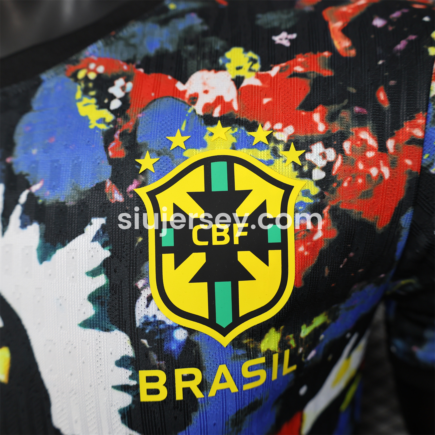 SIUjerseys-Brazil 25-26 Colorful Jesus Statue Special Colorful Graffiti Jersey - Player Version