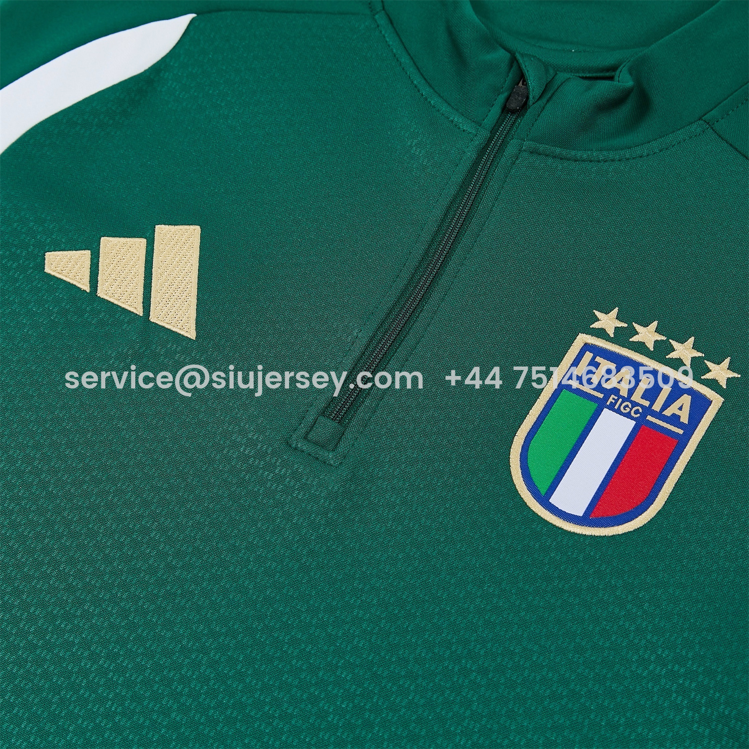 SIUjerseys-Italy 2026 Long Sleeve Training Set - Green With White Top & Pants