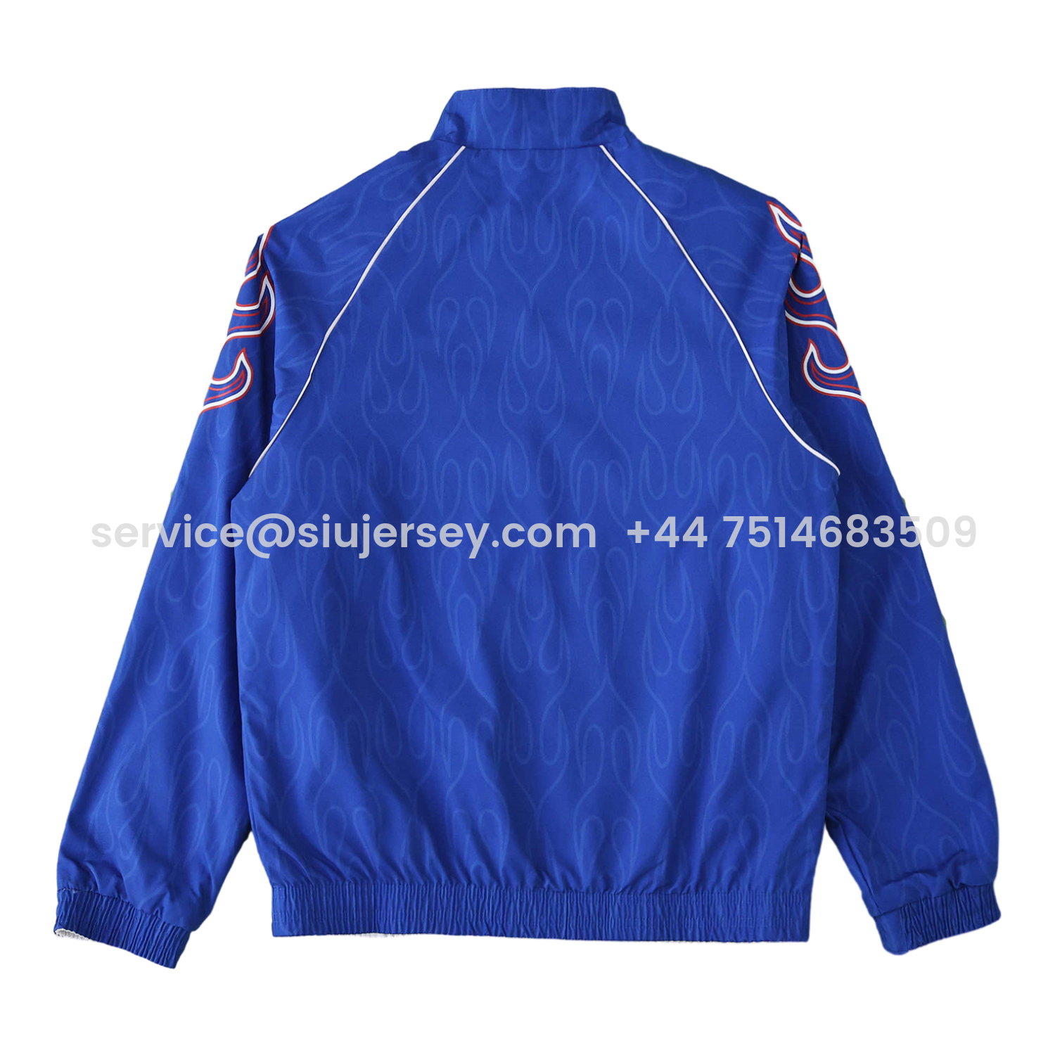 SIUjerseys-Retro Japan 1998 Throwback Double Sided Reversible Windbreaker - White & Blue