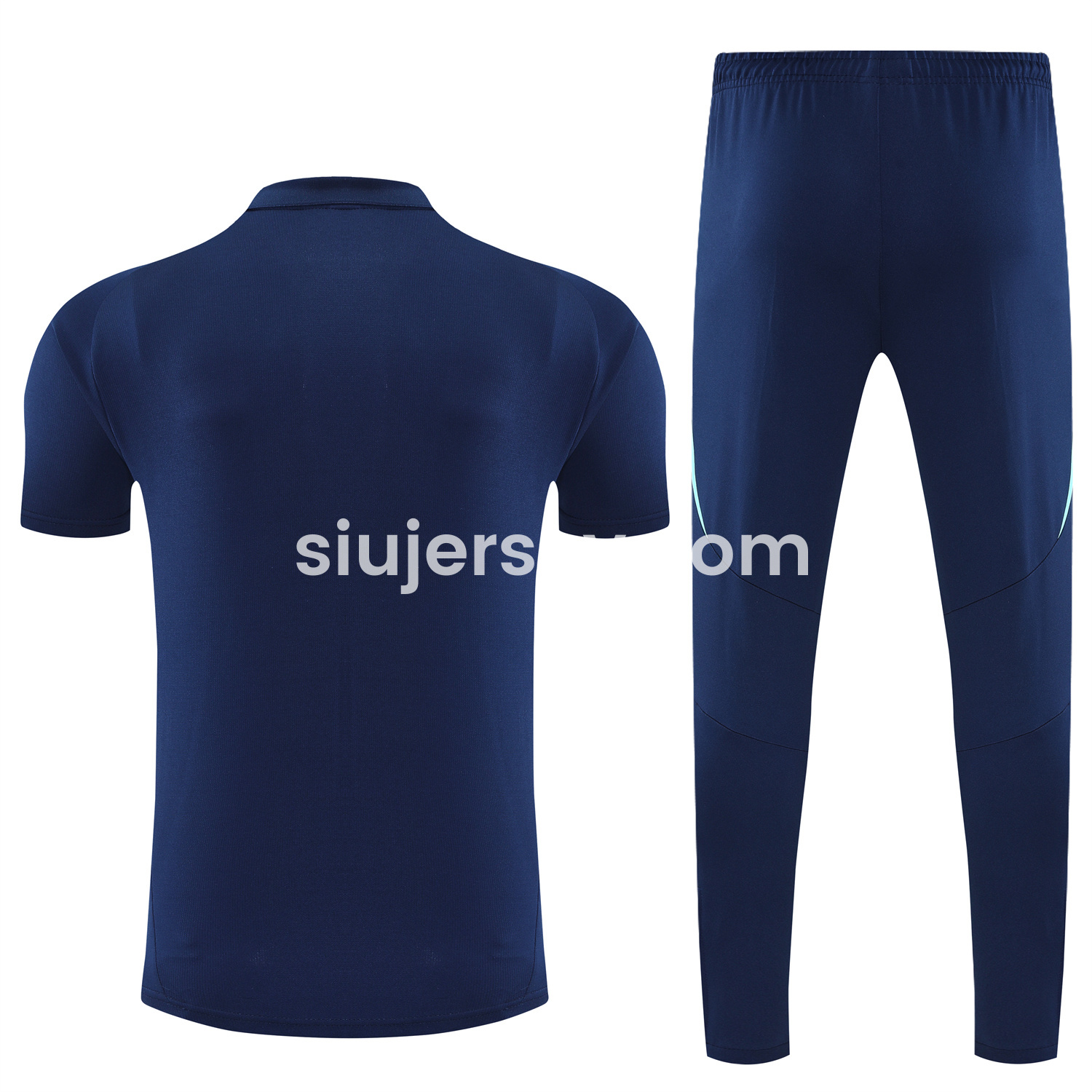 SIUjerseys-Arsenal 25-26 POLO Short-Sleeve Training Set - Deep Blue Top and Pants