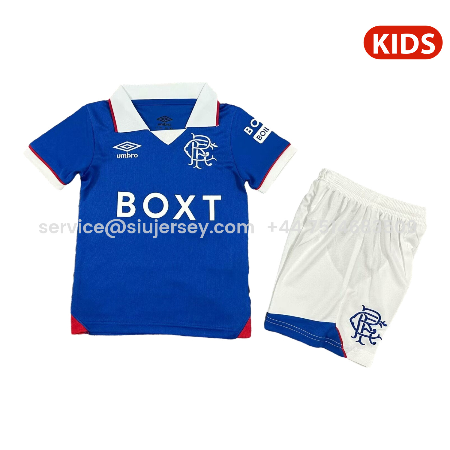 SIUjerseys-Glasgow Rangers 25-26 Home Kids Kit