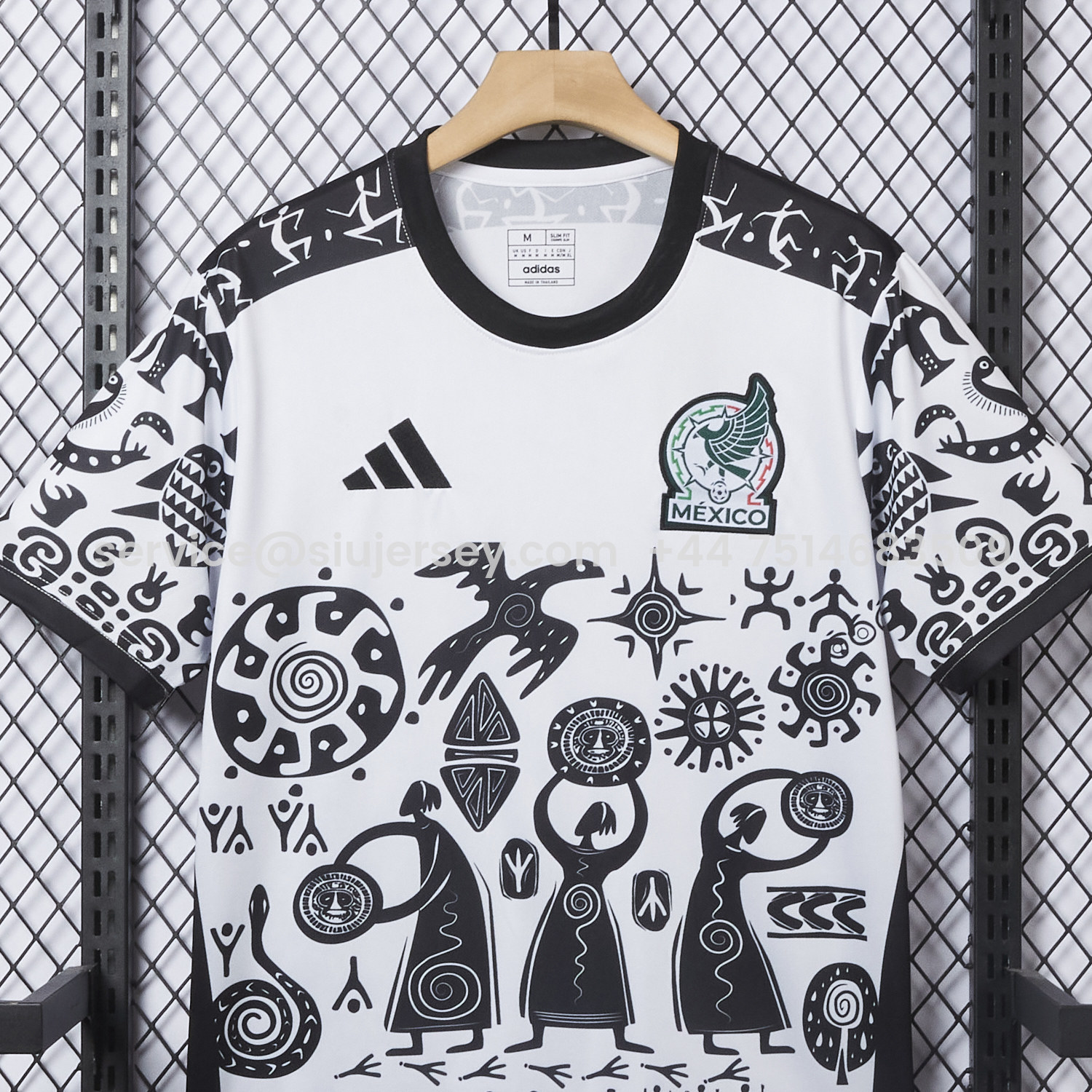 SIUjerseys-Mexico 25-26 Mayan Cvilization Black And White Special Jersey - Fans Version
