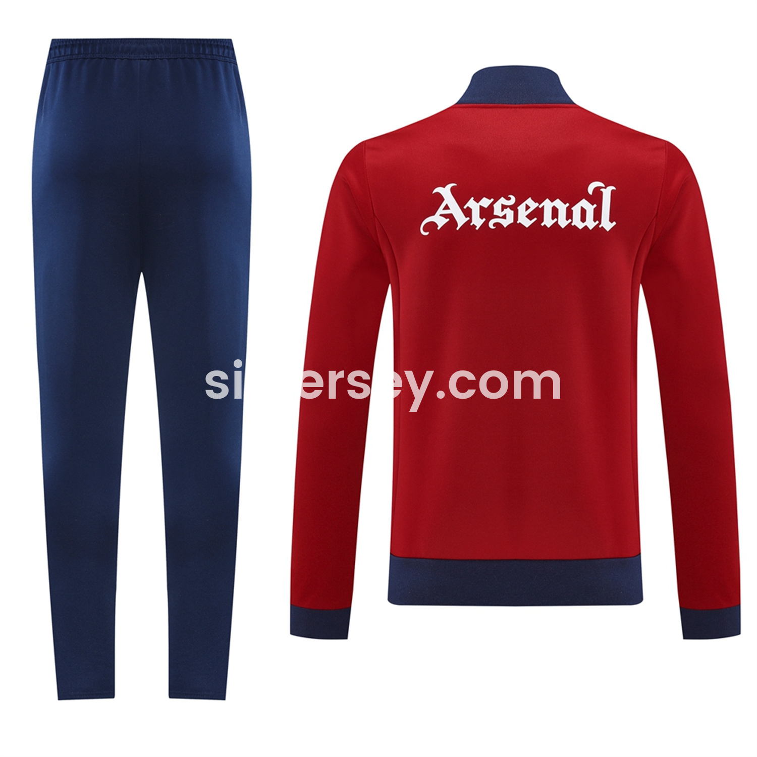 SIUjerseys-Arsenal 24-25 Throwback Jacket Training Tracksuit - Red Jackets & Blue Pants