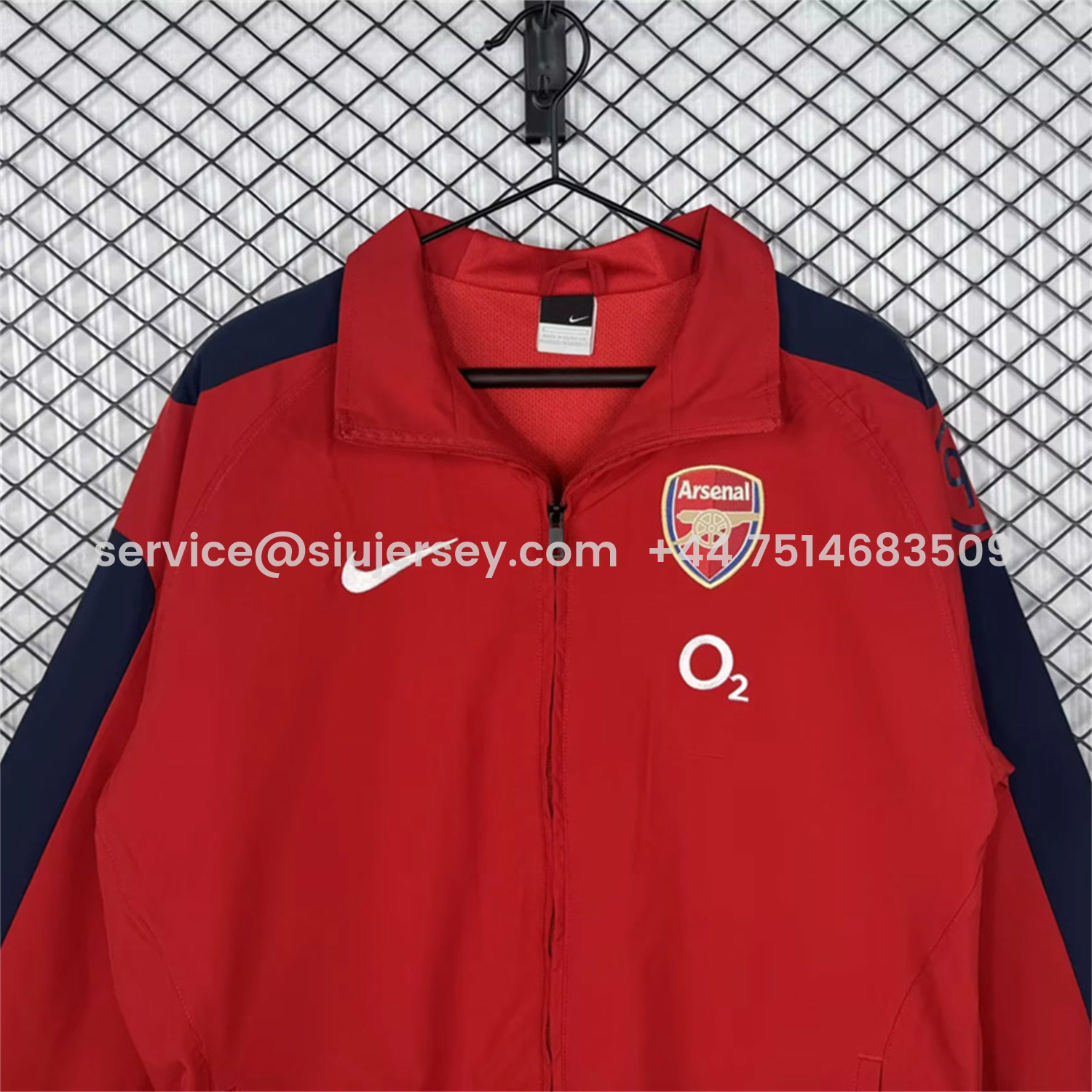 SIUjerseys-Retro Arsenal 2004-05 Home Windbreaker Jacket - Red