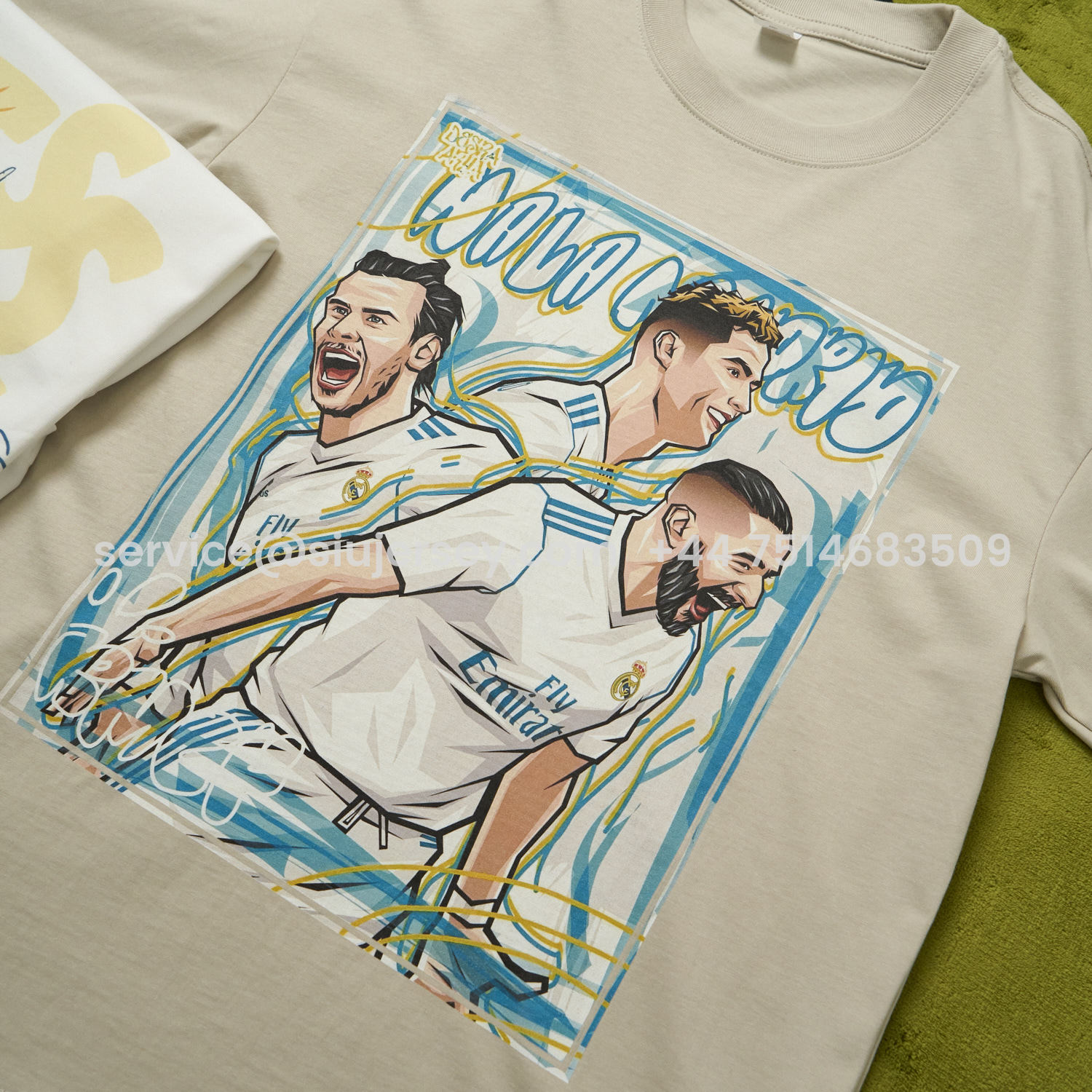 SIUjerseys-Real Madrid BBC Benzema Bale Cristiano Ronaldo Unisex Pure Cotton T-shirt