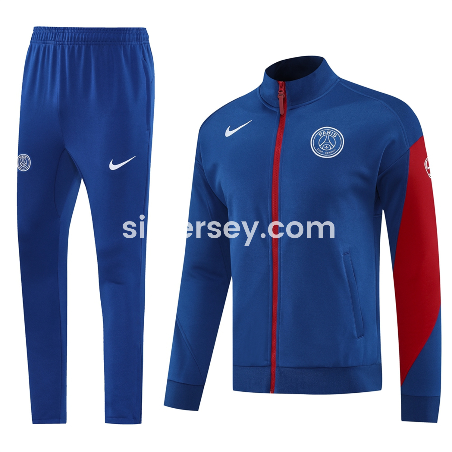 SIUjerseys-Paris Saint-Germain PSG 25-26 Jacket Training Tracksuit - Blue Jackets and Pants