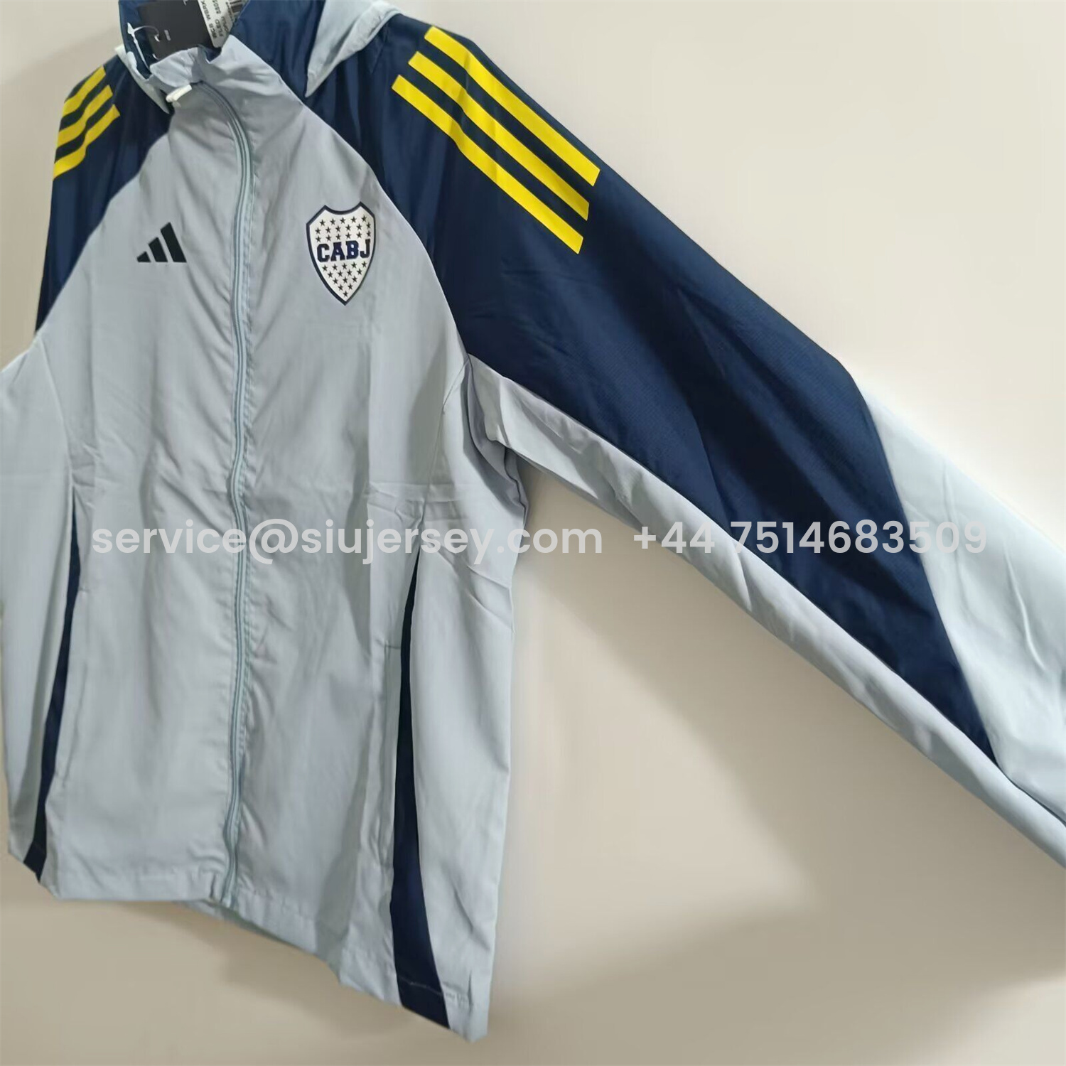 SIUjerseys-Boca Juniors 25-26 Training Windbreaker Jacket - Grey