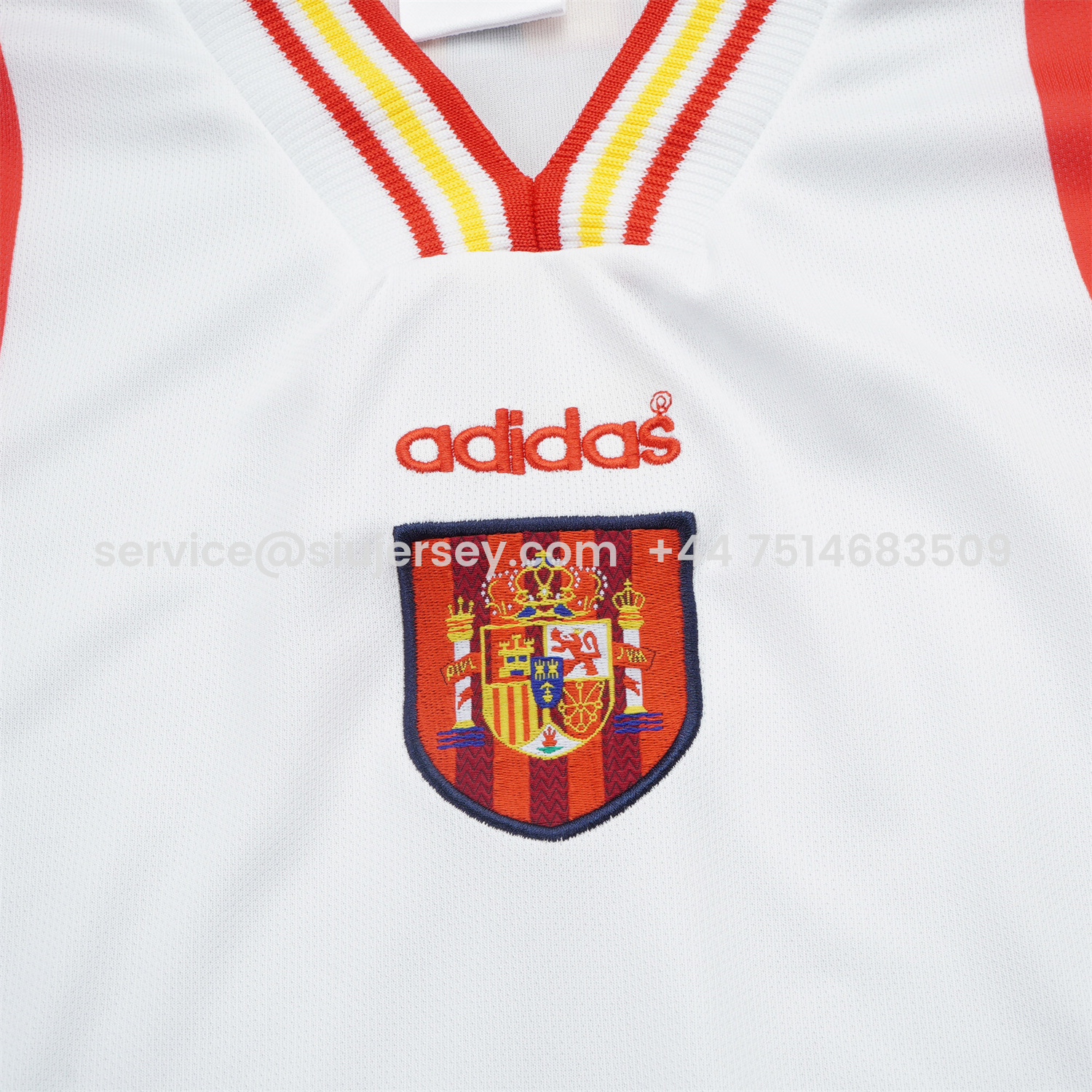 SIUjerseys-Retro Spain 1996 Away White Kids Kit