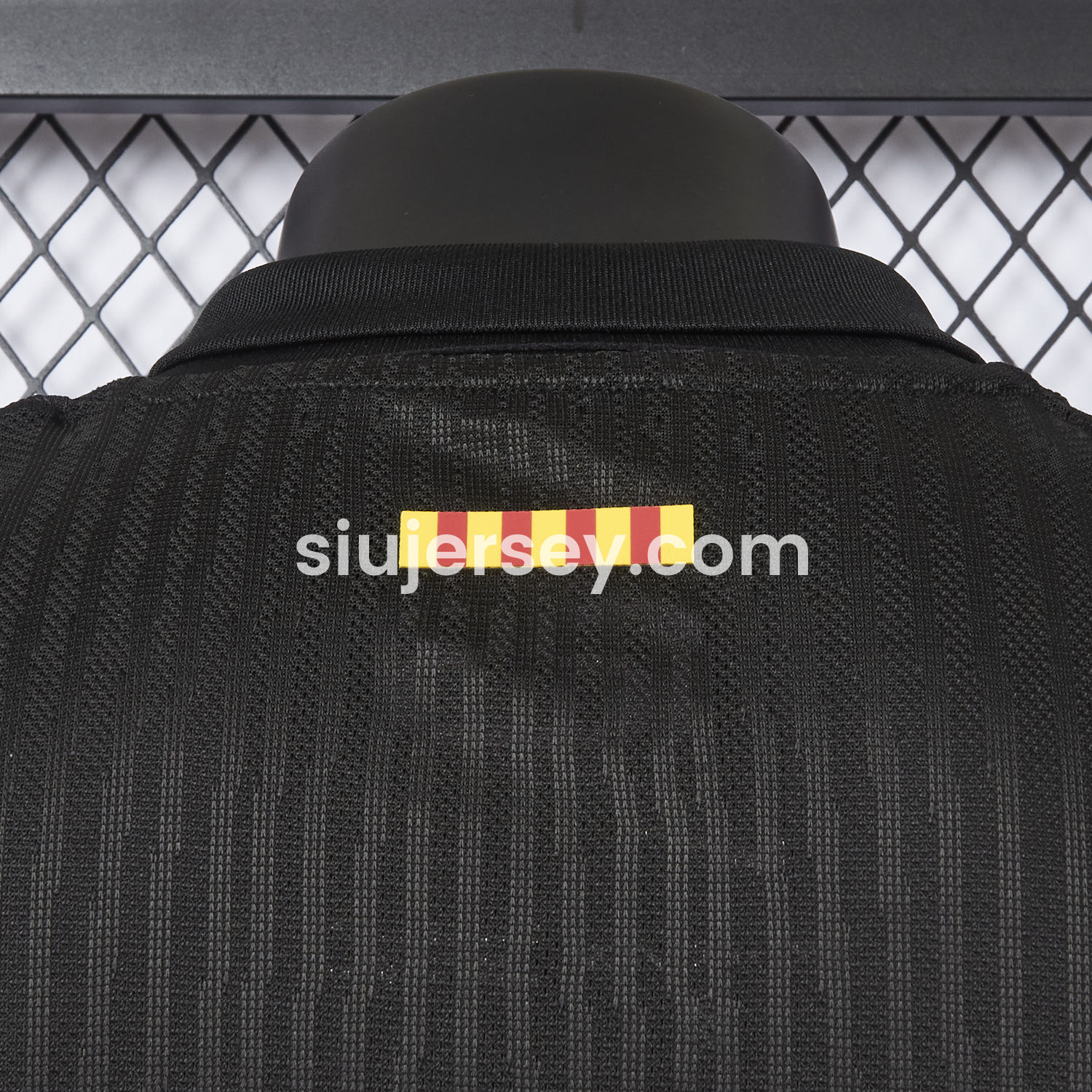 SIUjerseys-【New】Barcelona x Travis Scott 24-25 Away Pure Black Jersey - Player Version