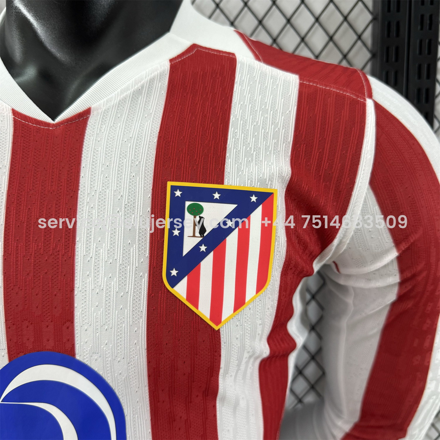 SIUjerseys-Atletico Madrid 25-26 Home Long Sleeves Jersey - Player Version