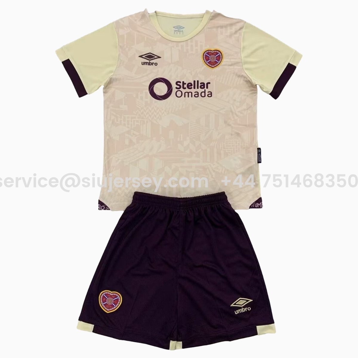 SIUjerseys-Hearts Heart of Midlothian 24-25 Away Men's Adult Jersey Set - Fans Version