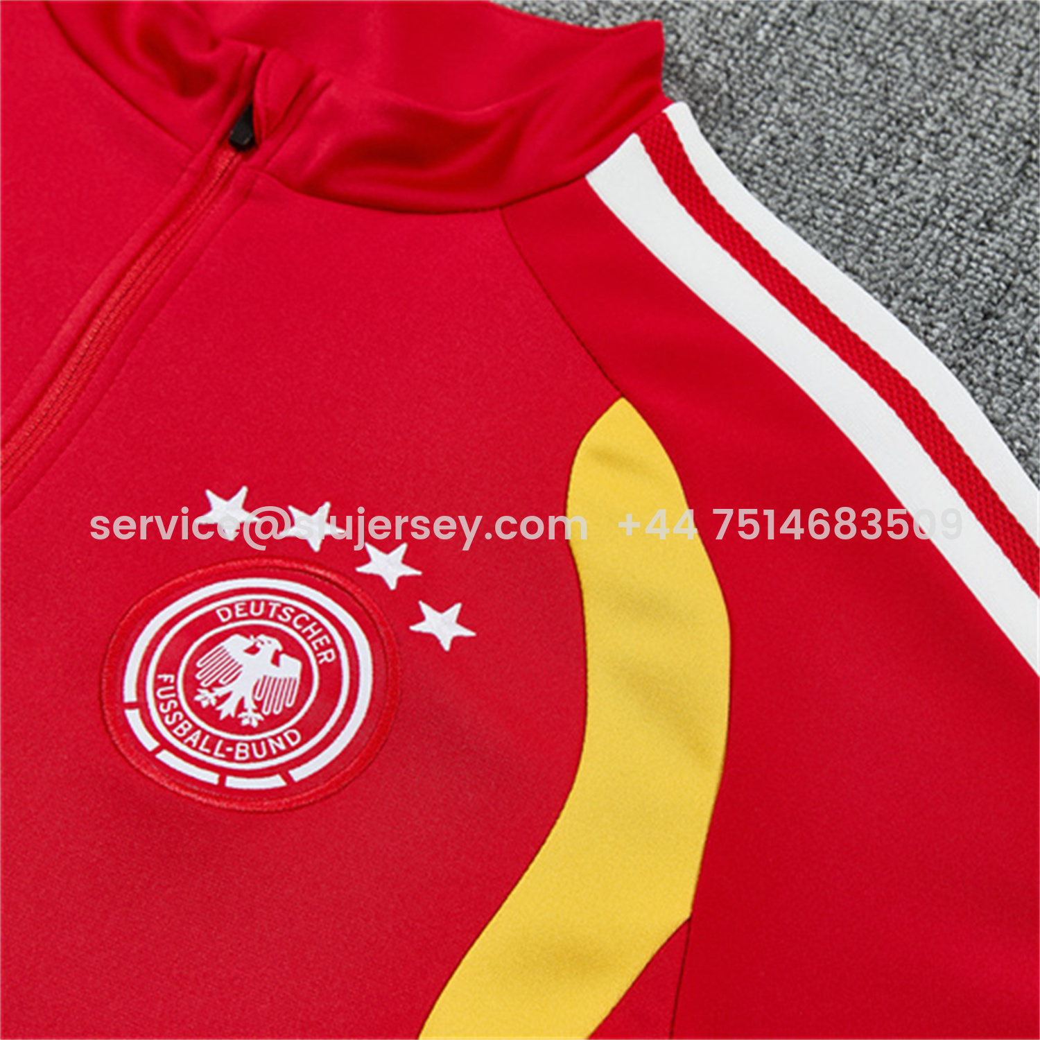 SIUjerseys-Germany 2026 Long Sleeve Training Set - Red Top & Pants