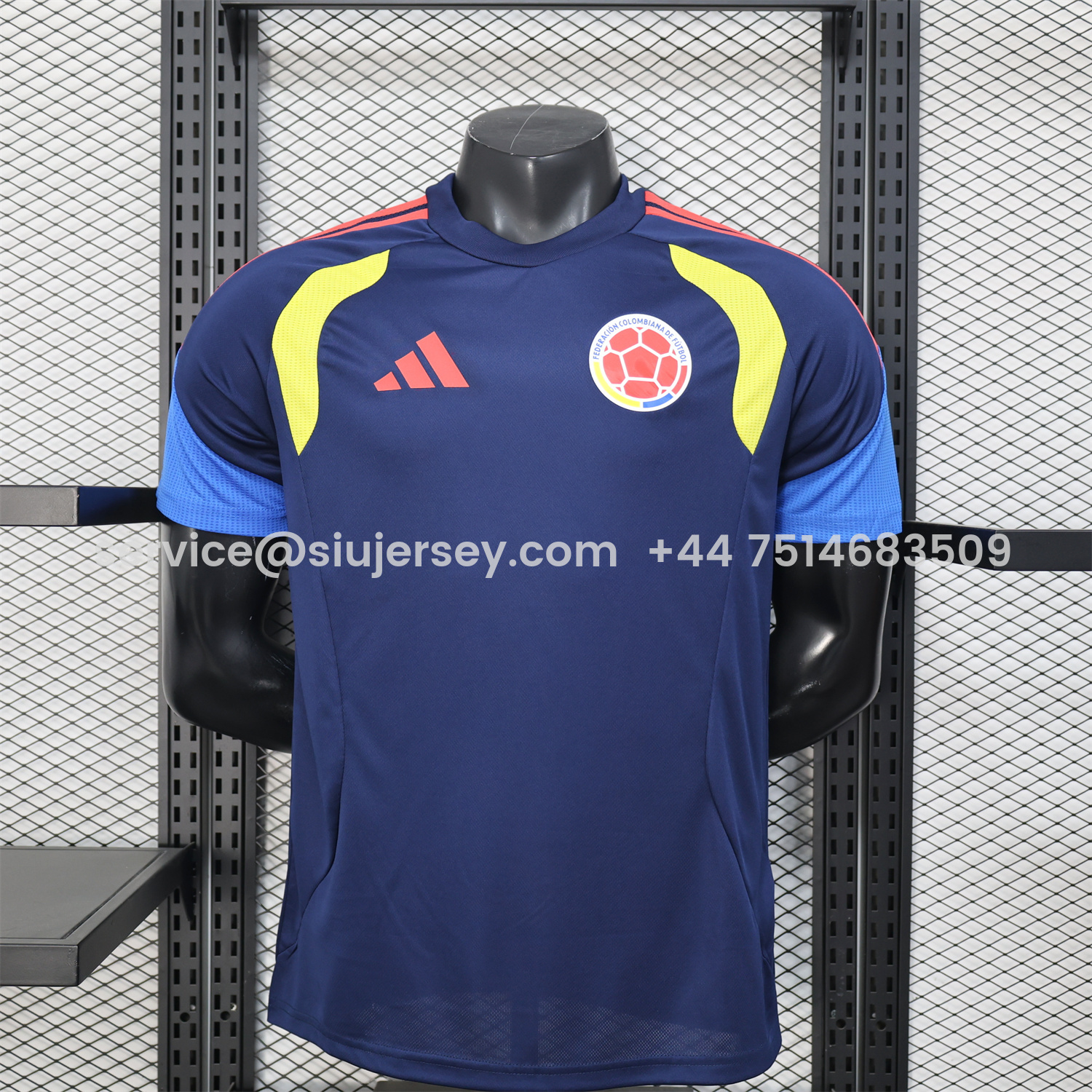 SIUjerseys-Colombia 2026 Dark Blue Pre-Match Training Jersey - Player Version