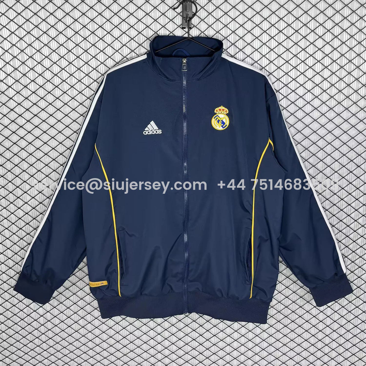 SIUjerseys-Retro Real Madrid 1998-99 Third Windbreaker Jacket - Blue