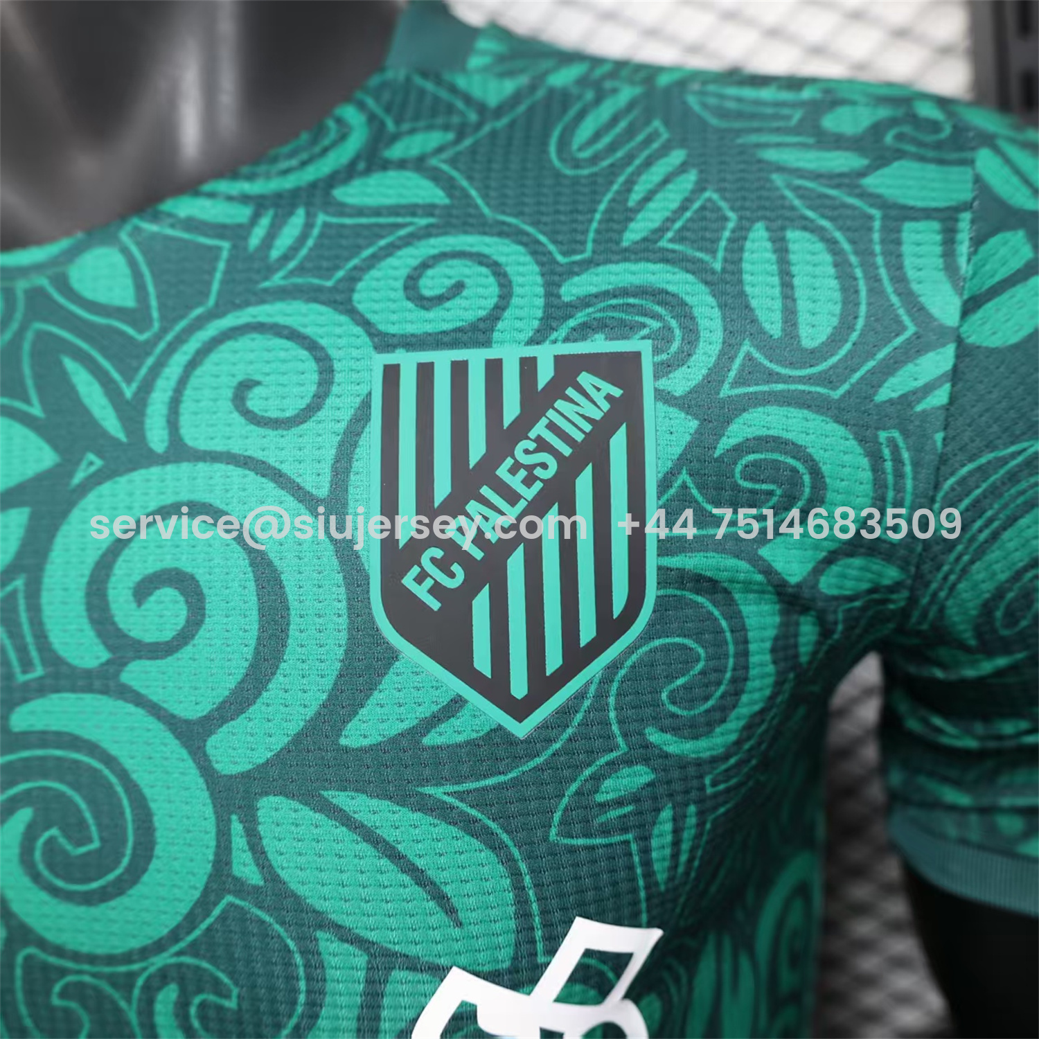 SIUjerseys-Club Deportivo Palestino Palestine 25-26 Green Flowers Jersey - Player Version