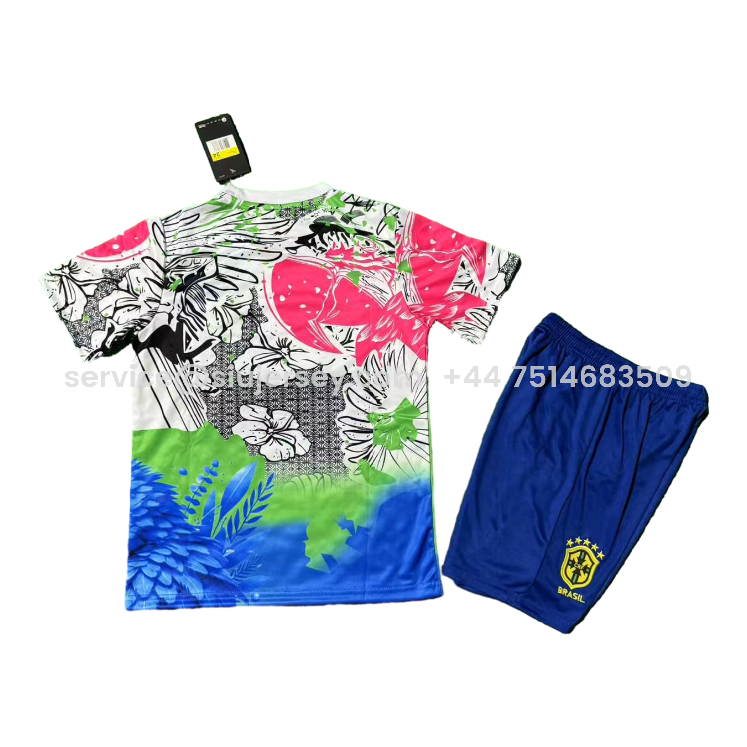 SIUjerseys-Brazil 25-26 Red Parrot Special Kids Kit