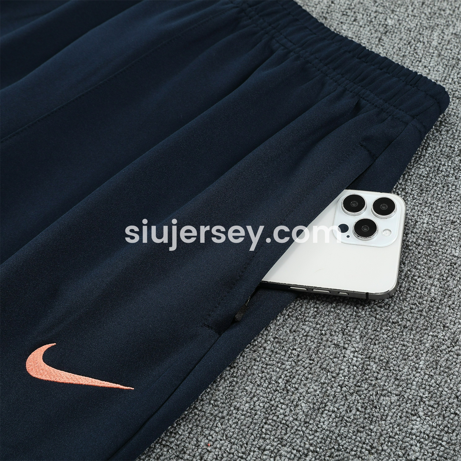 SIUjerseys-Barcelona 25-26 Jacket Training Tracksuit - Black Orange Jackets & Black Pants