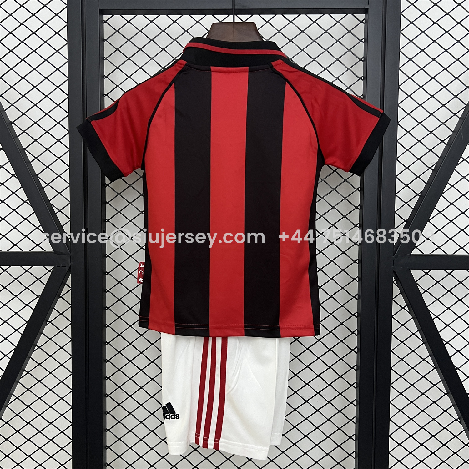 SIUjerseys-Retro AC Milan 1998-99 Home Kids Kit