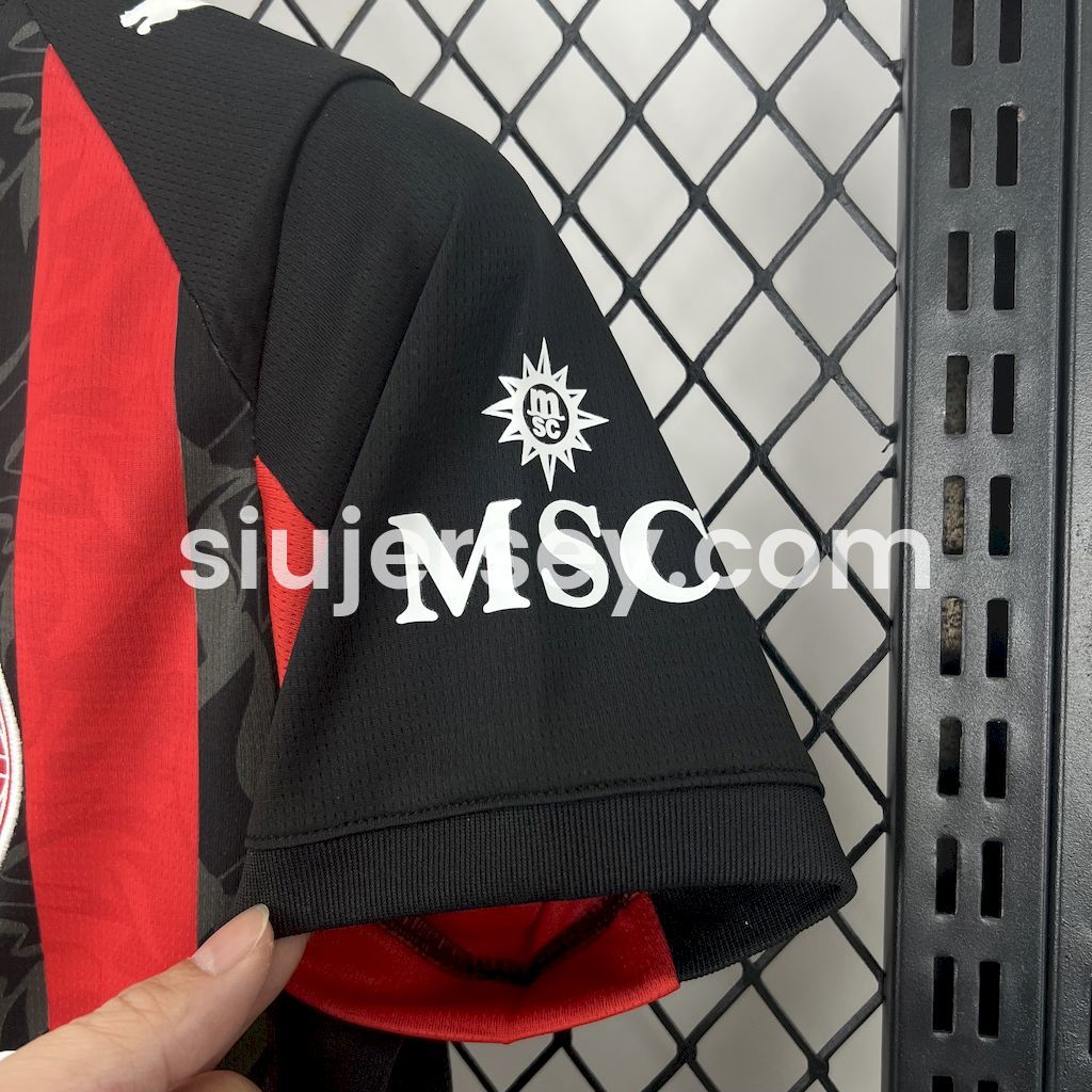 SIUjerseys-AC Milan 25-26 Home Kids Kit