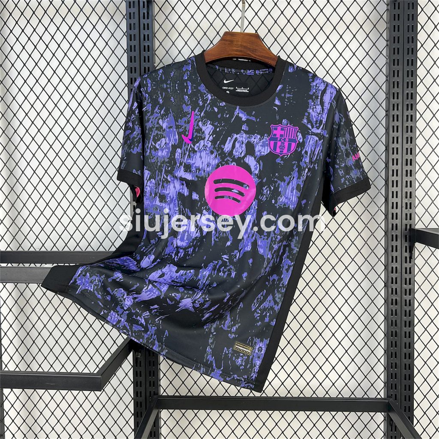 SIUjerseys-Barcelona 25-26 Purple Rock Pattern Jersey - Fans Version