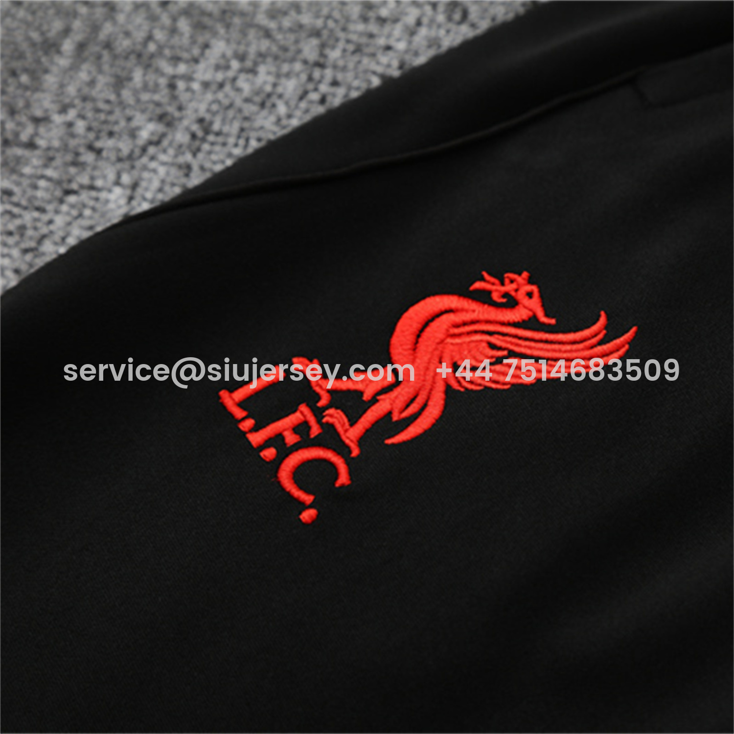 SIUjerseys-Liver.pool 25-26 Kids Long Sleeve Training Set - White Top & Black Pants