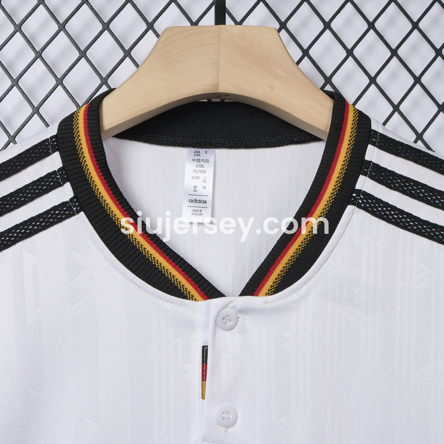 SIUjerseys-Retro Germany 1996 Home Long Sleeves Jersey