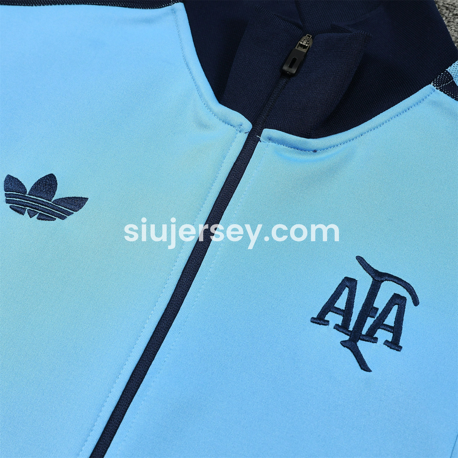 SIUjerseys-Argentina 24-25 Throwback Jacket Training Tracksuit - Blue Jackets & Deep Blue Pants